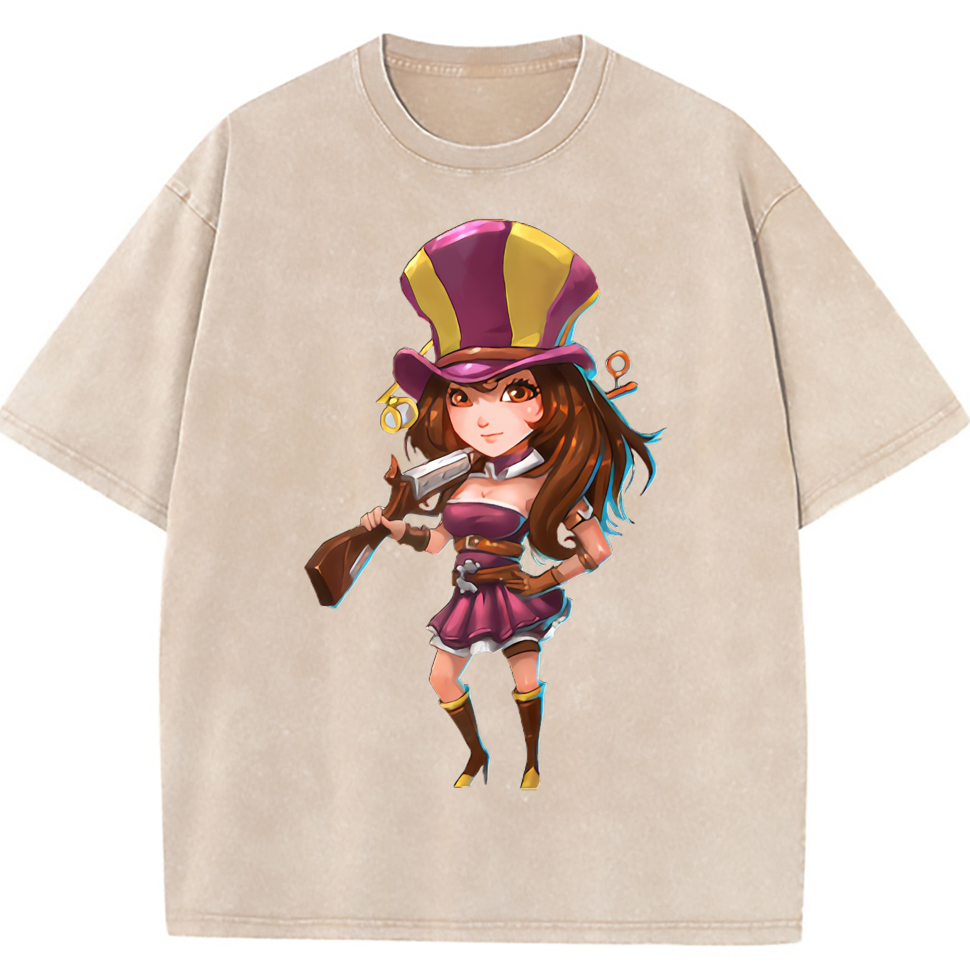 （画像用） リーグ・オブ・レジェンド League of Legends LOL 綿100% ヴィンテージ風 半袖Tシャツ（フロントプリント）