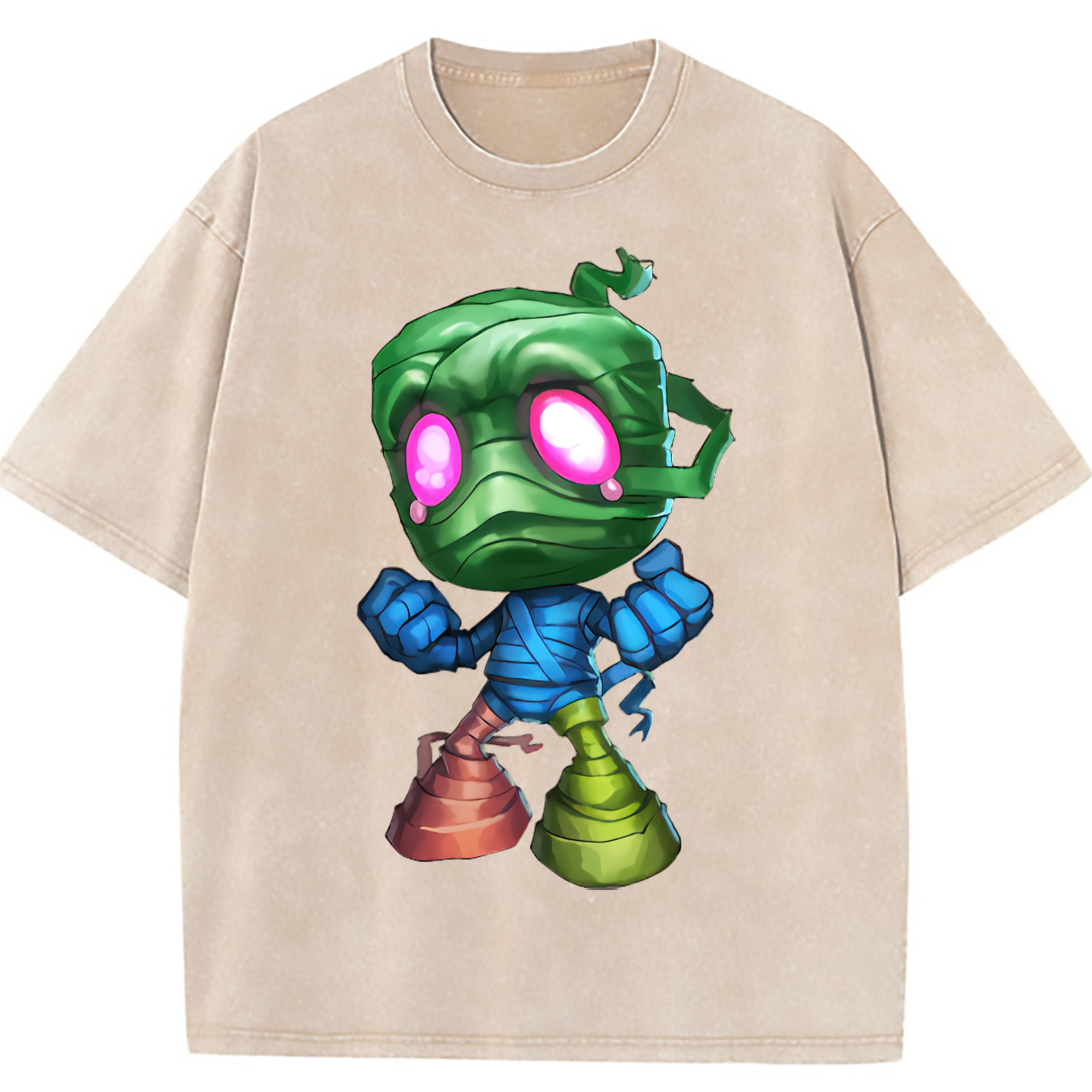 （画像用） リーグ・オブ・レジェンド League of Legends LOL 綿100% ヴィンテージ風 半袖Tシャツ（フロントプリント）
