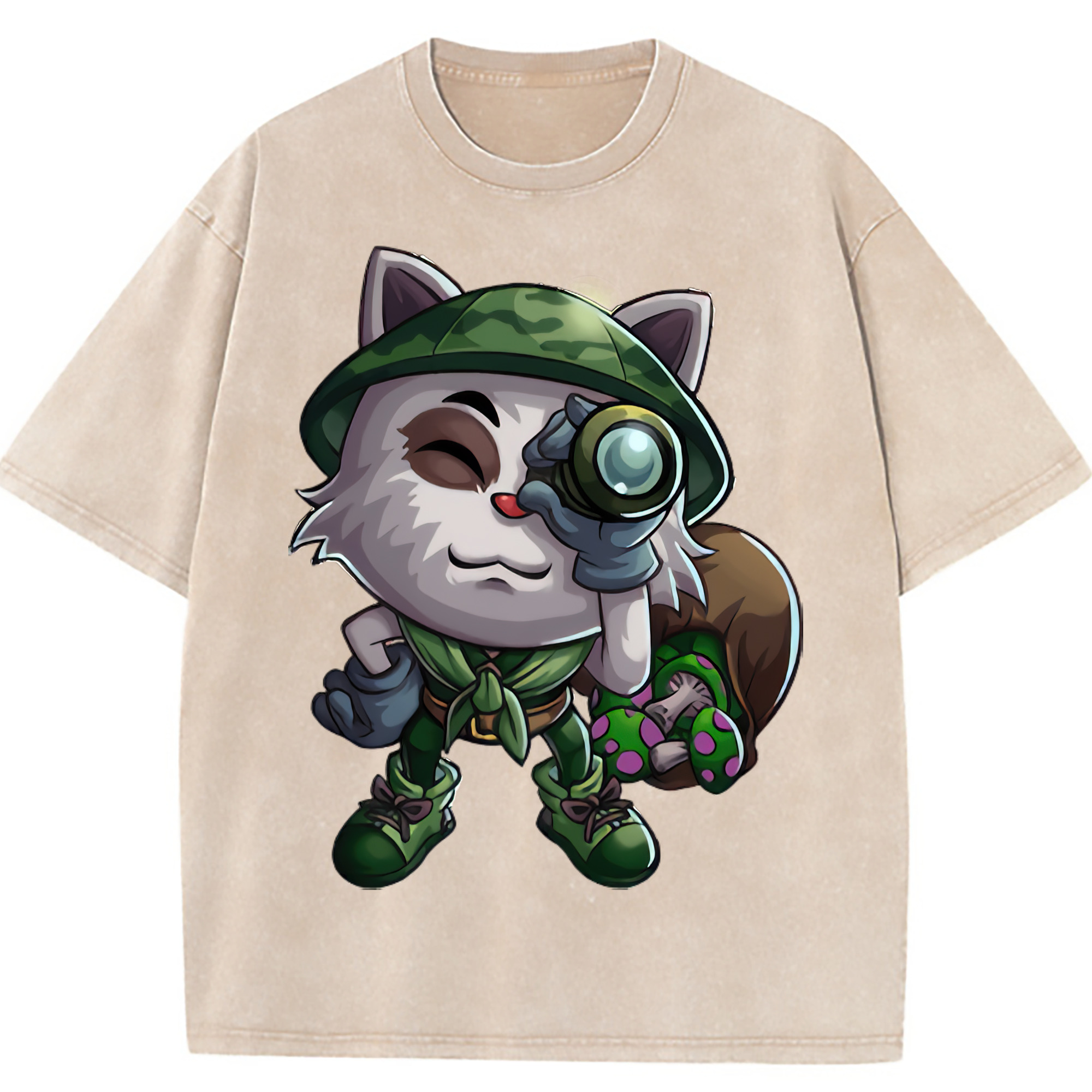 （画像用） リーグ・オブ・レジェンド League of Legends LOL 綿100% ヴィンテージ風 半袖Tシャツ（フロントプリント）
