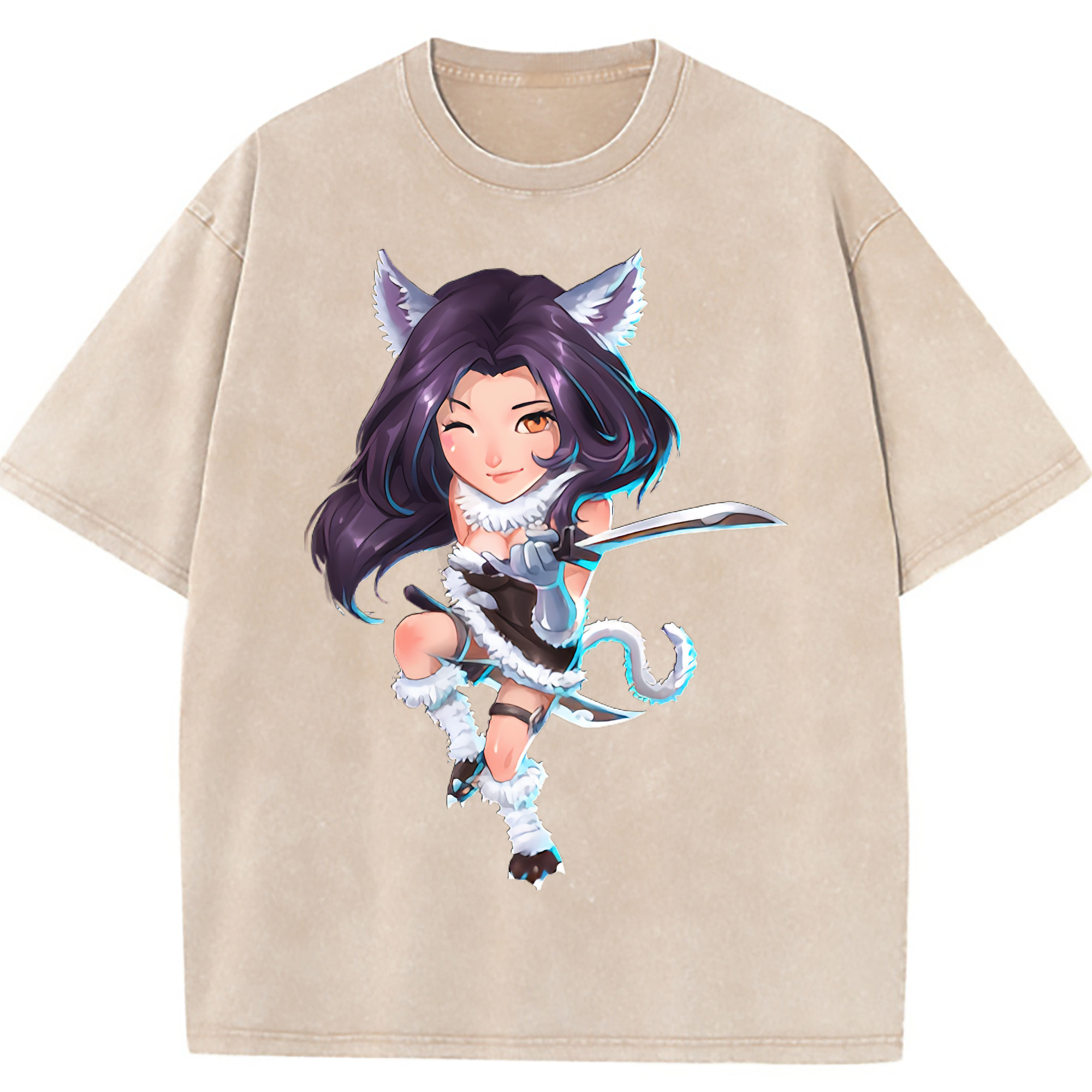 （画像用） リーグ・オブ・レジェンド League of Legends LOL 綿100% ヴィンテージ風 半袖Tシャツ（フロントプリント）