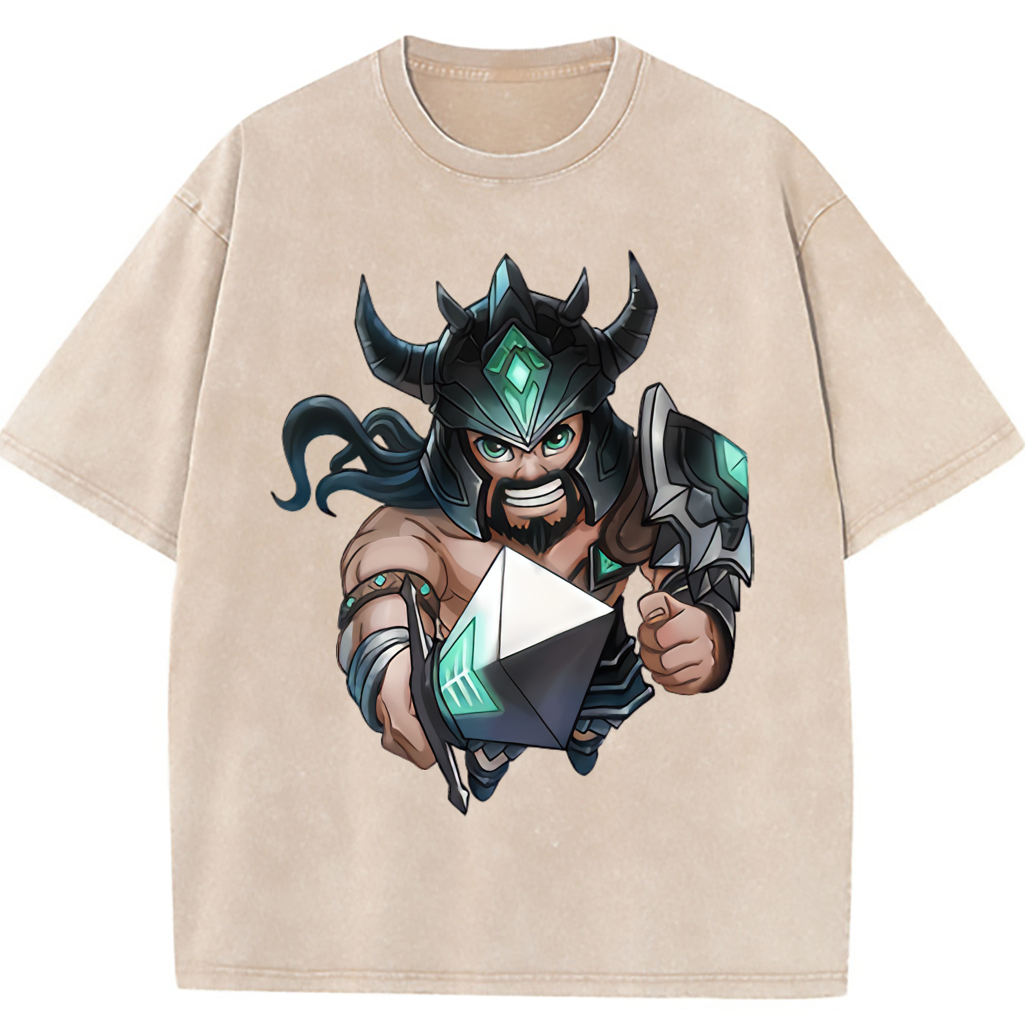 （画像用） リーグ・オブ・レジェンド League of Legends LOL 綿100% ヴィンテージ風 半袖Tシャツ（フロントプリント）