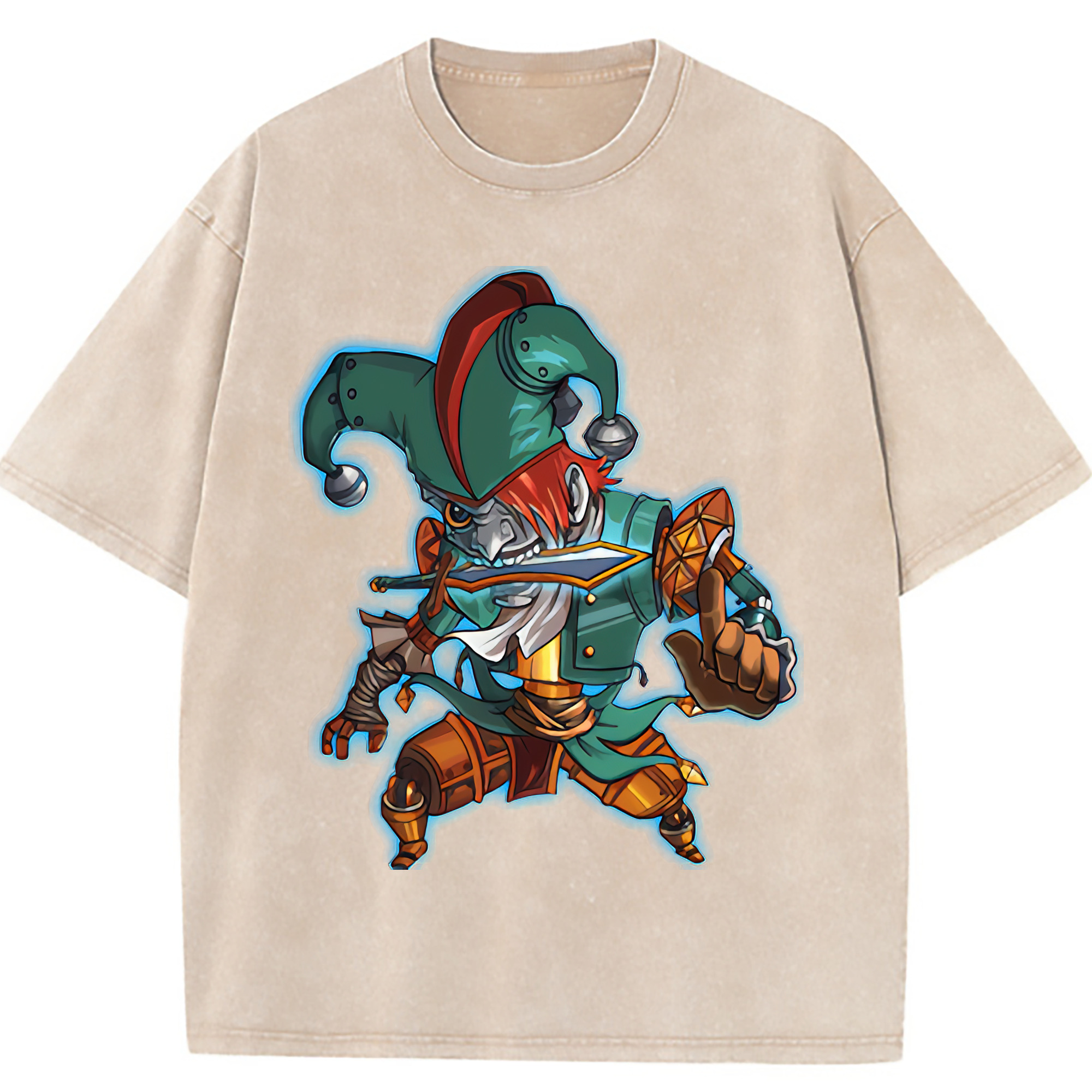 （画像用） リーグ・オブ・レジェンド League of Legends LOL 綿100% ヴィンテージ風 半袖Tシャツ（フロントプリント）