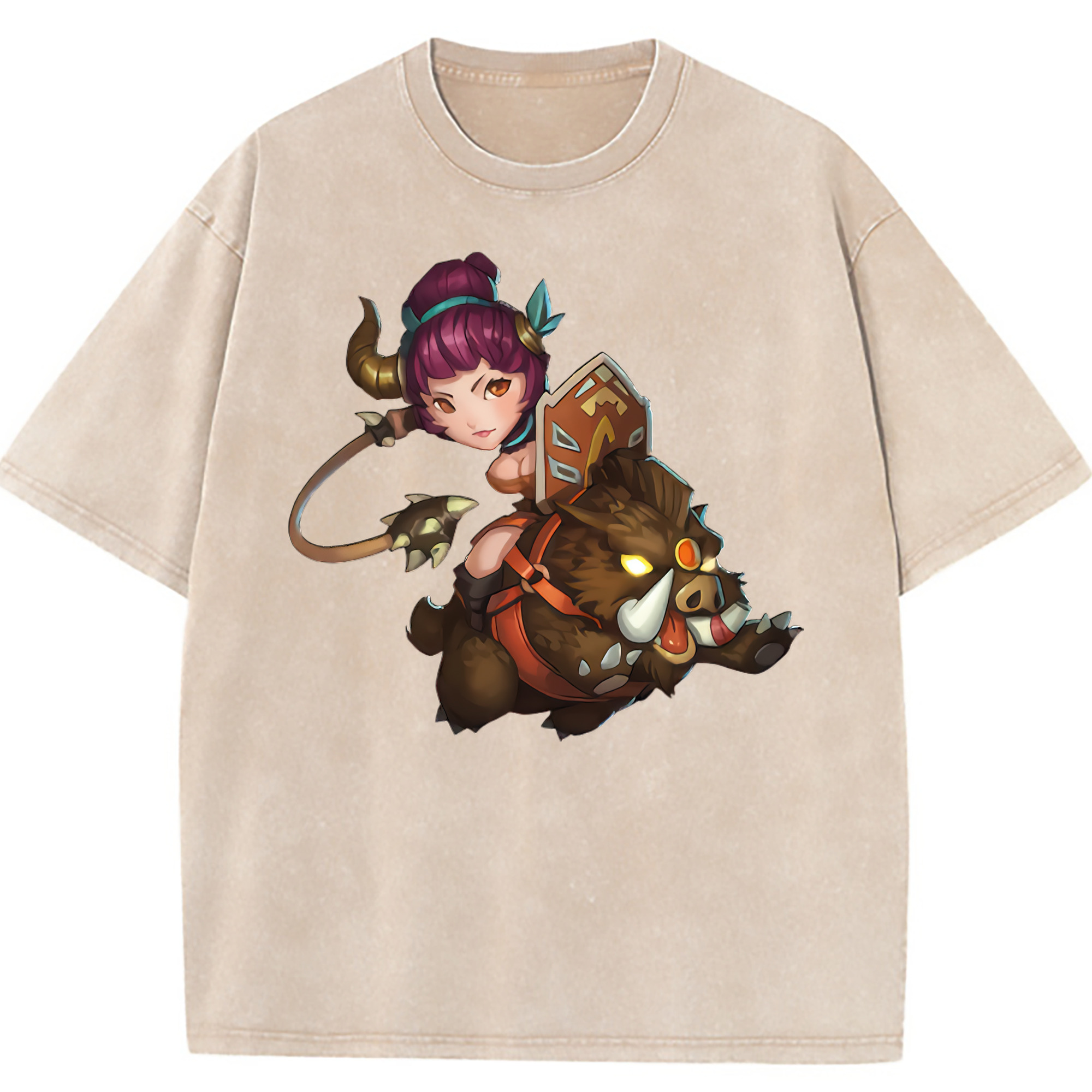 （画像用） リーグ・オブ・レジェンド League of Legends LOL 綿100% ヴィンテージ風 半袖Tシャツ（フロントプリント）