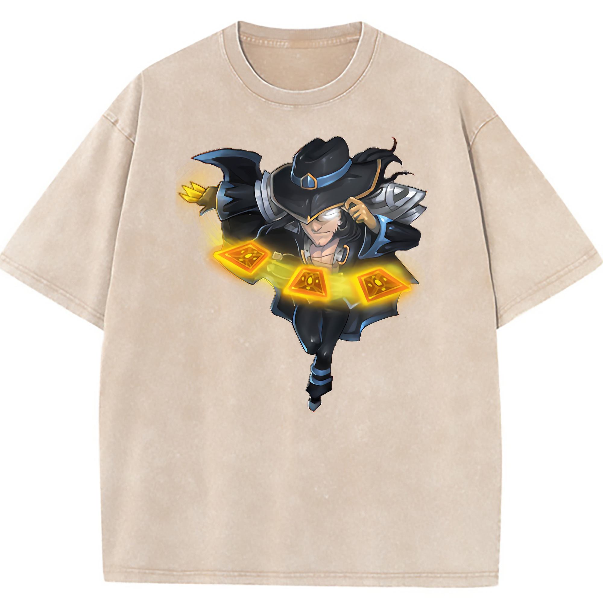（画像用） リーグ・オブ・レジェンド League of Legends LOL 綿100% ヴィンテージ風 半袖Tシャツ（フロントプリント）