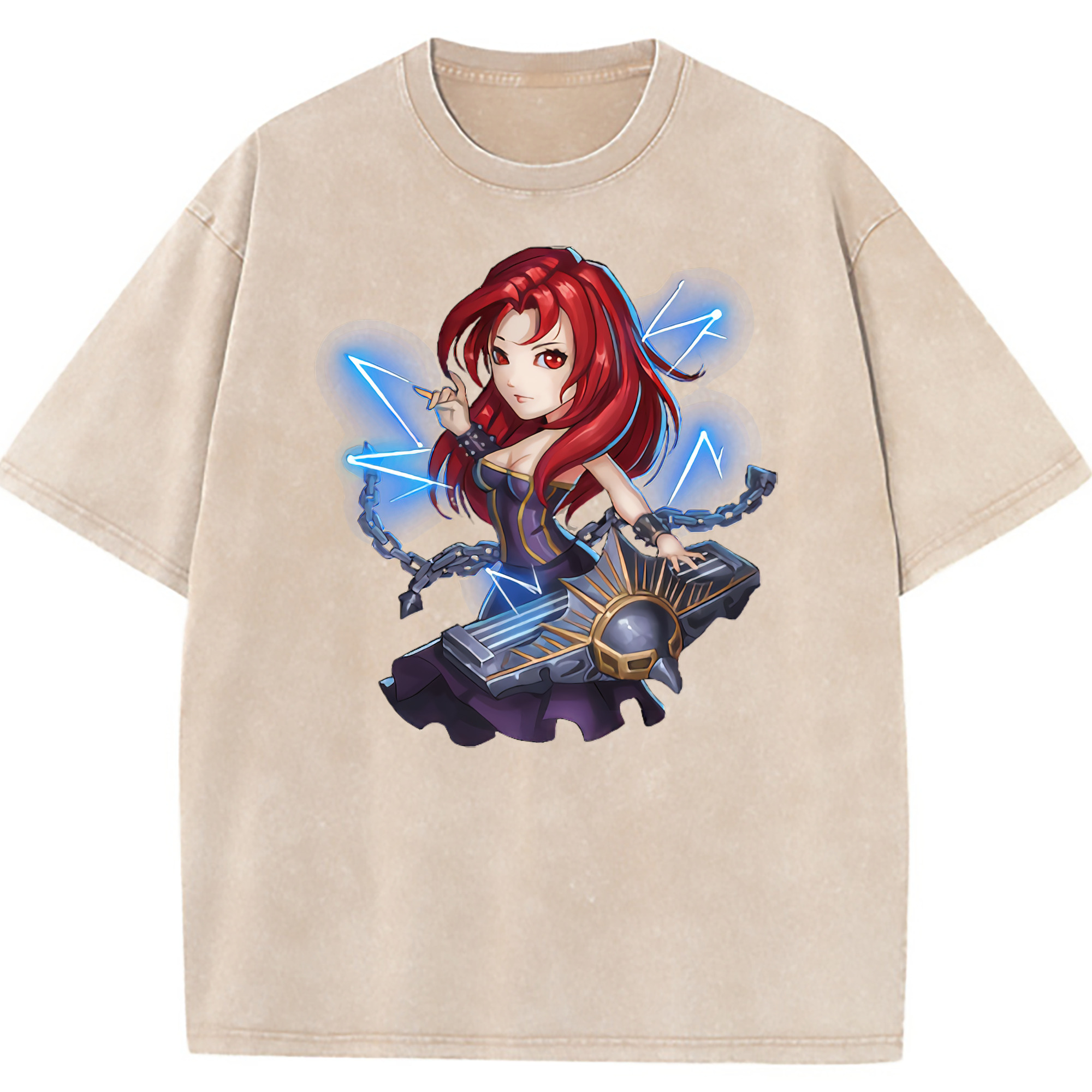 （画像用） リーグ・オブ・レジェンド League of Legends LOL 綿100% ヴィンテージ風 半袖Tシャツ（フロントプリント）