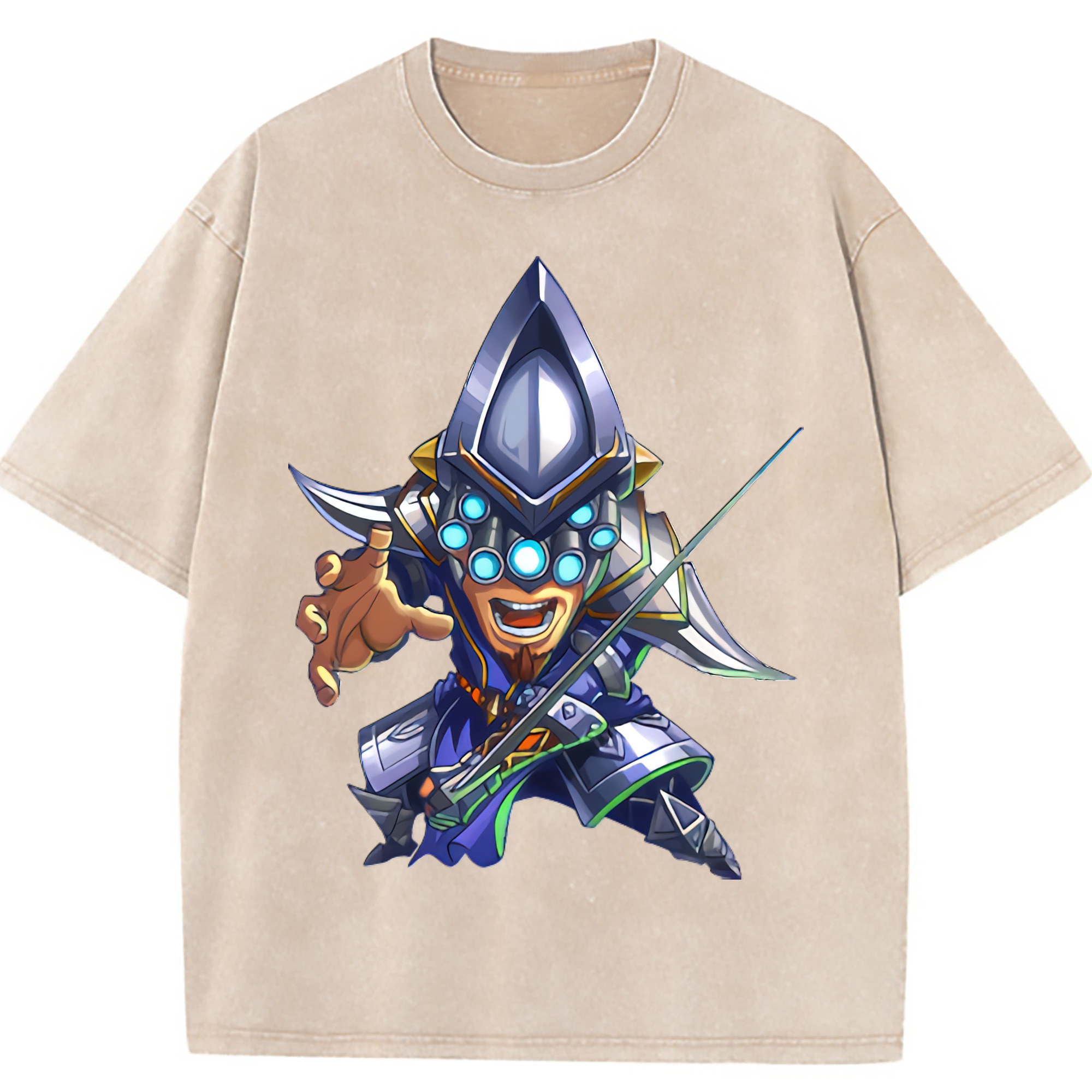 （画像用） リーグ・オブ・レジェンド League of Legends LOL 綿100% ヴィンテージ風 半袖Tシャツ（フロントプリント）