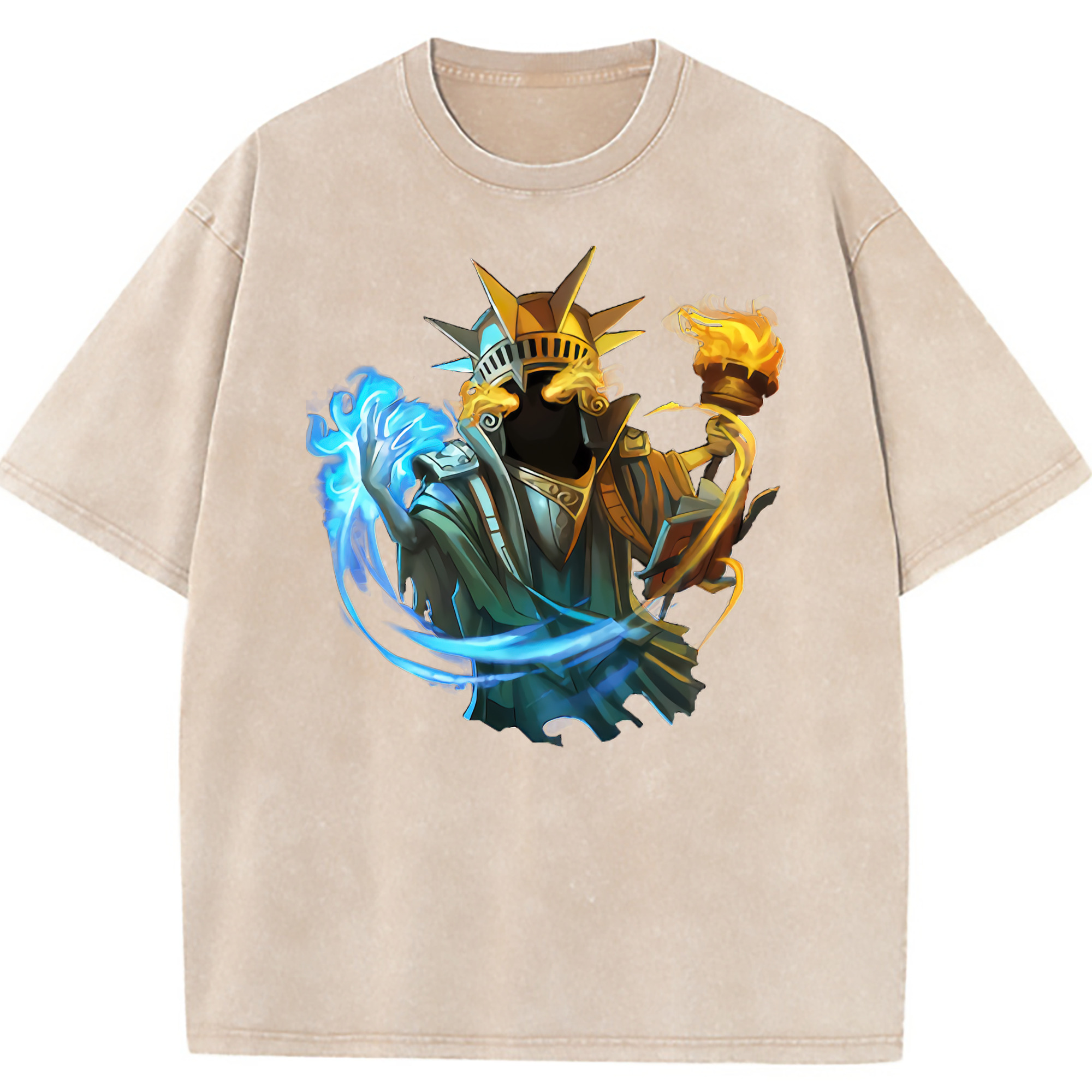 （画像用） リーグ・オブ・レジェンド League of Legends LOL 綿100% ヴィンテージ風 半袖Tシャツ（フロントプリント）