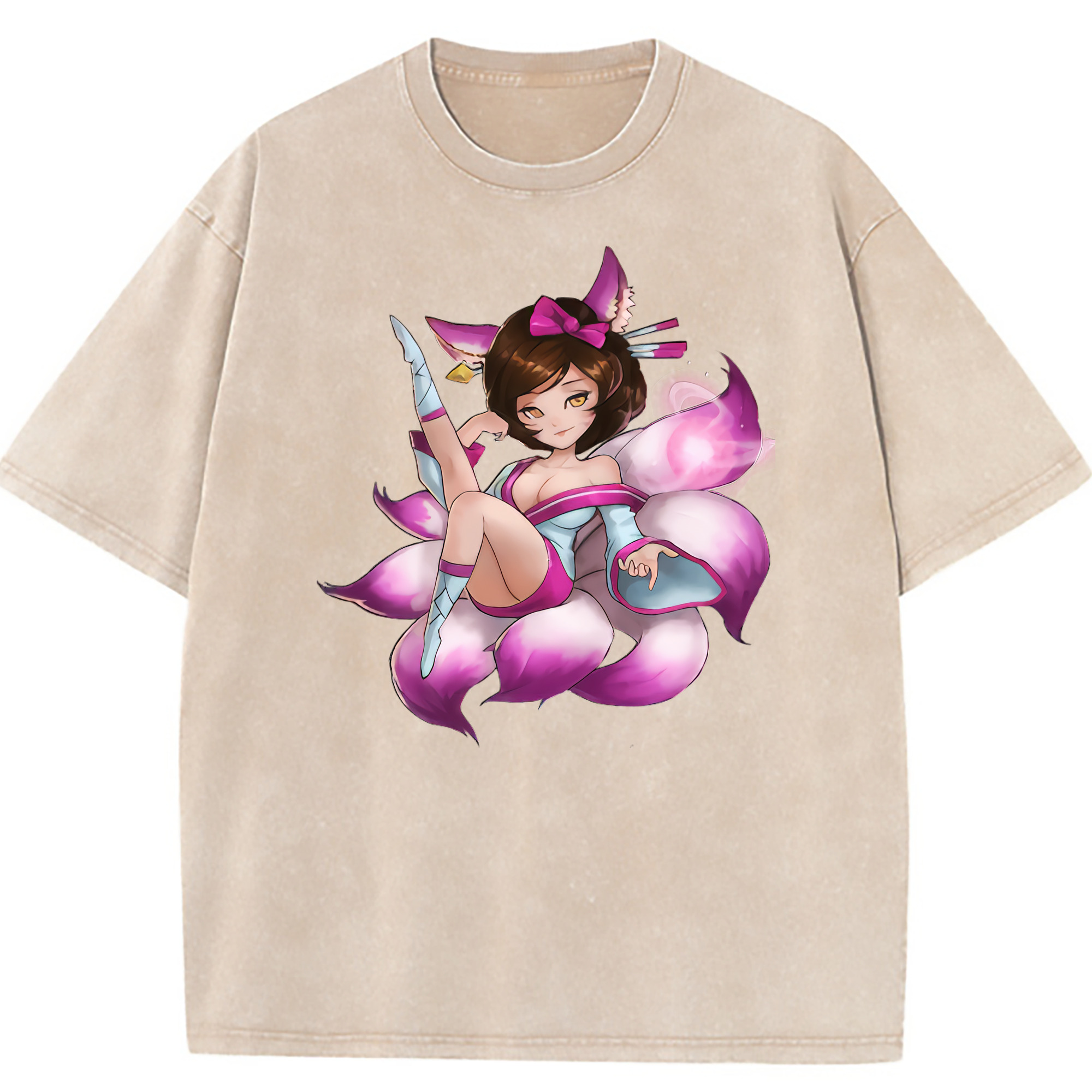 （画像用） リーグ・オブ・レジェンド League of Legends LOL 綿100% ヴィンテージ風 半袖Tシャツ（フロントプリント）
