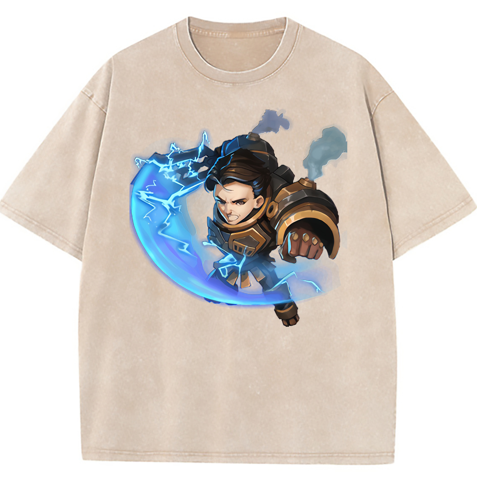 （画像用） リーグ・オブ・レジェンド League of Legends LOL 綿100% ヴィンテージ風 半袖Tシャツ（フロントプリント）