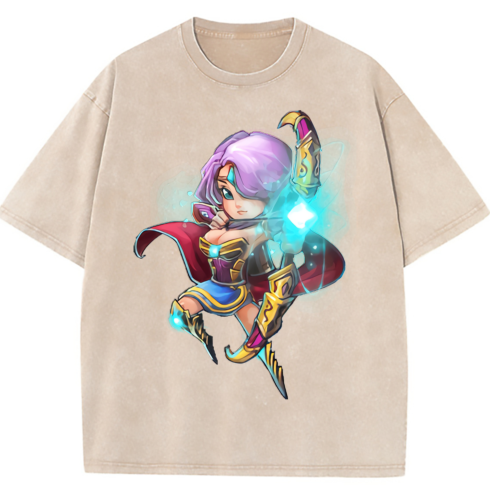 （画像用） リーグ・オブ・レジェンド League of Legends LOL 綿100% ヴィンテージ風 半袖Tシャツ（フロントプリント）
