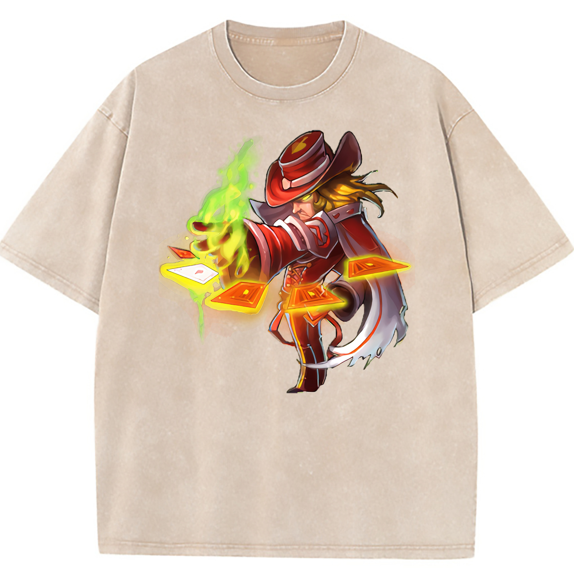 （画像用） リーグ・オブ・レジェンド League of Legends LOL 綿100% ヴィンテージ風 半袖Tシャツ（フロントプリント）