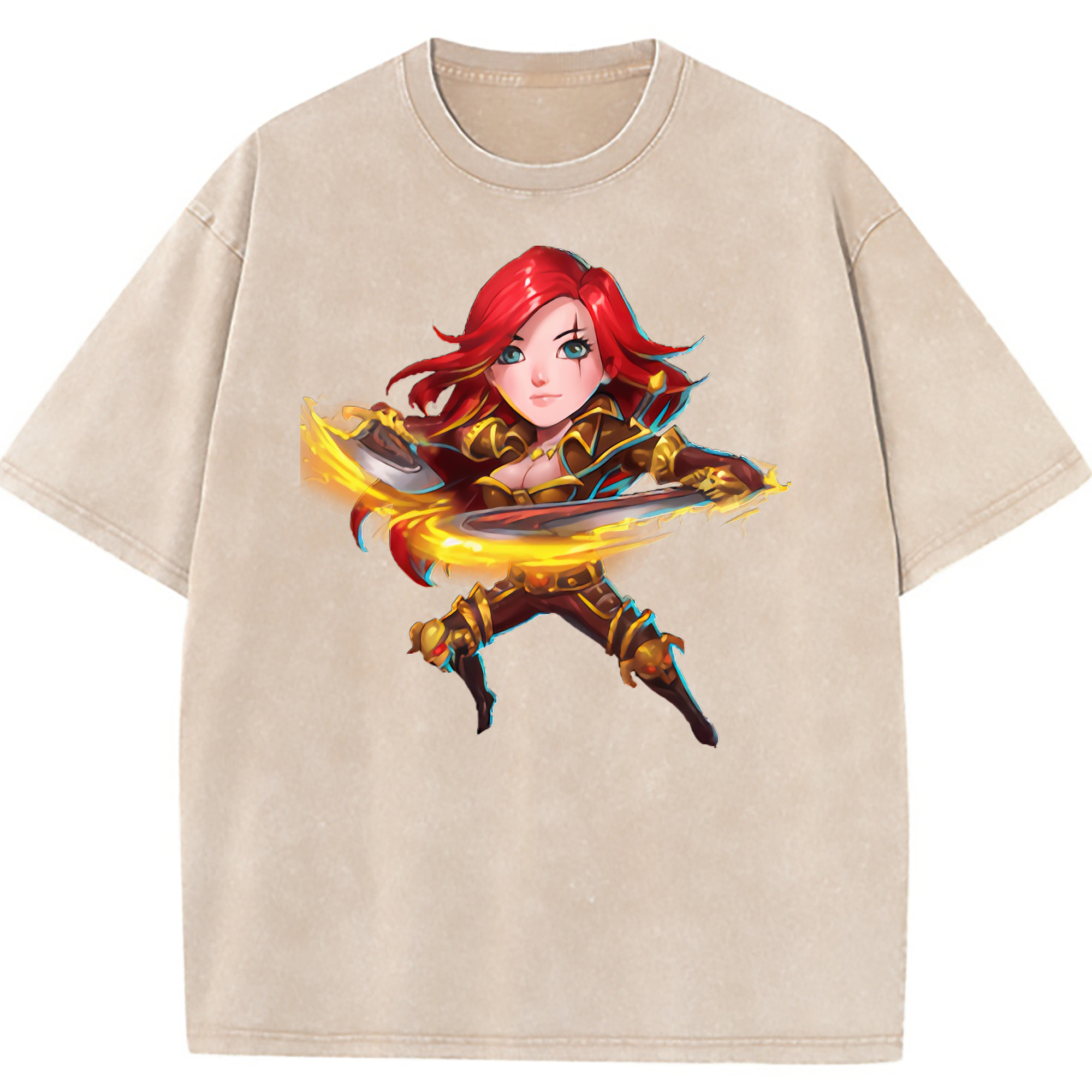 （画像用） リーグ・オブ・レジェンド League of Legends LOL 綿100% ヴィンテージ風 半袖Tシャツ（フロントプリント）