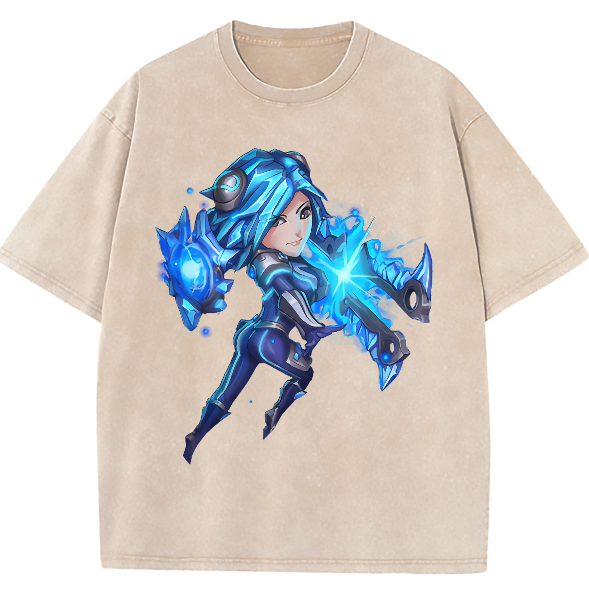 （画像用） リーグ・オブ・レジェンド League of Legends LOL 綿100% ヴィンテージ風 半袖Tシャツ（フロントプリント）
