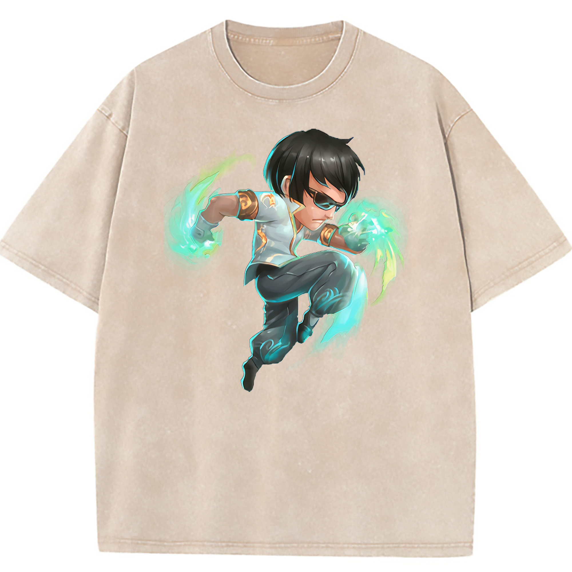 （画像用） リーグ・オブ・レジェンド League of Legends LOL 綿100% ヴィンテージ風 半袖Tシャツ（フロントプリント）