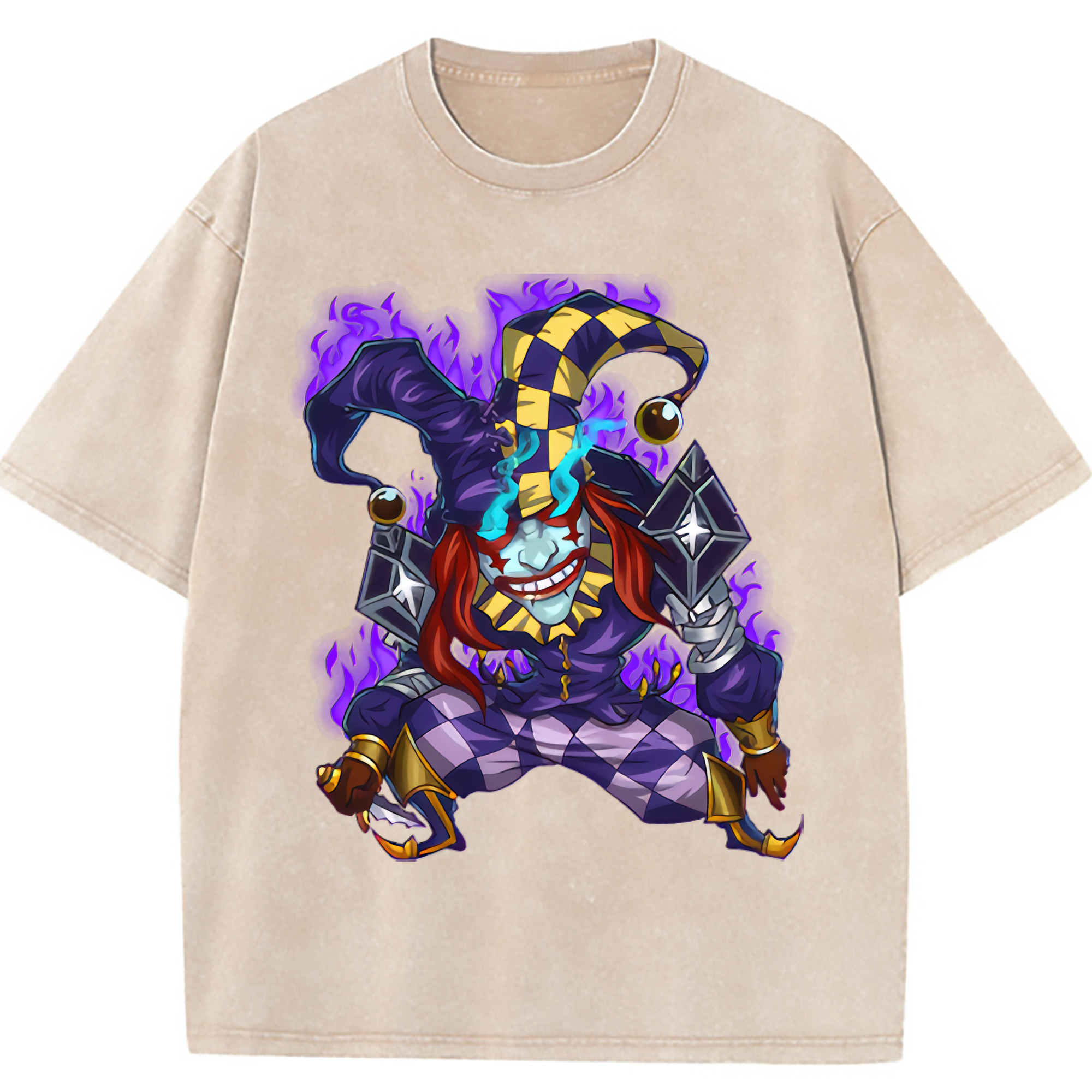 （画像用） リーグ・オブ・レジェンド League of Legends LOL 綿100% ヴィンテージ風 半袖Tシャツ（フロントプリント）