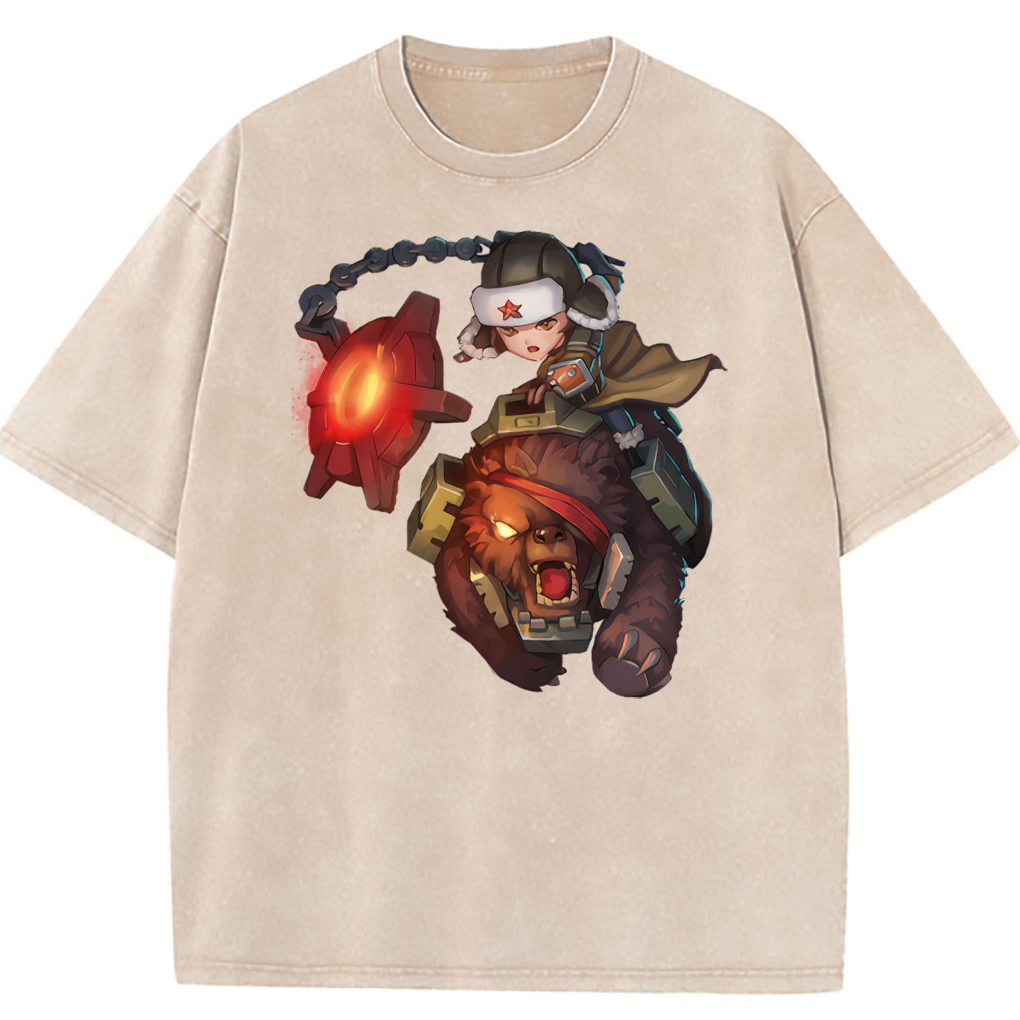 （画像用） リーグ・オブ・レジェンド League of Legends LOL 綿100% ヴィンテージ風 半袖Tシャツ（フロントプリント）