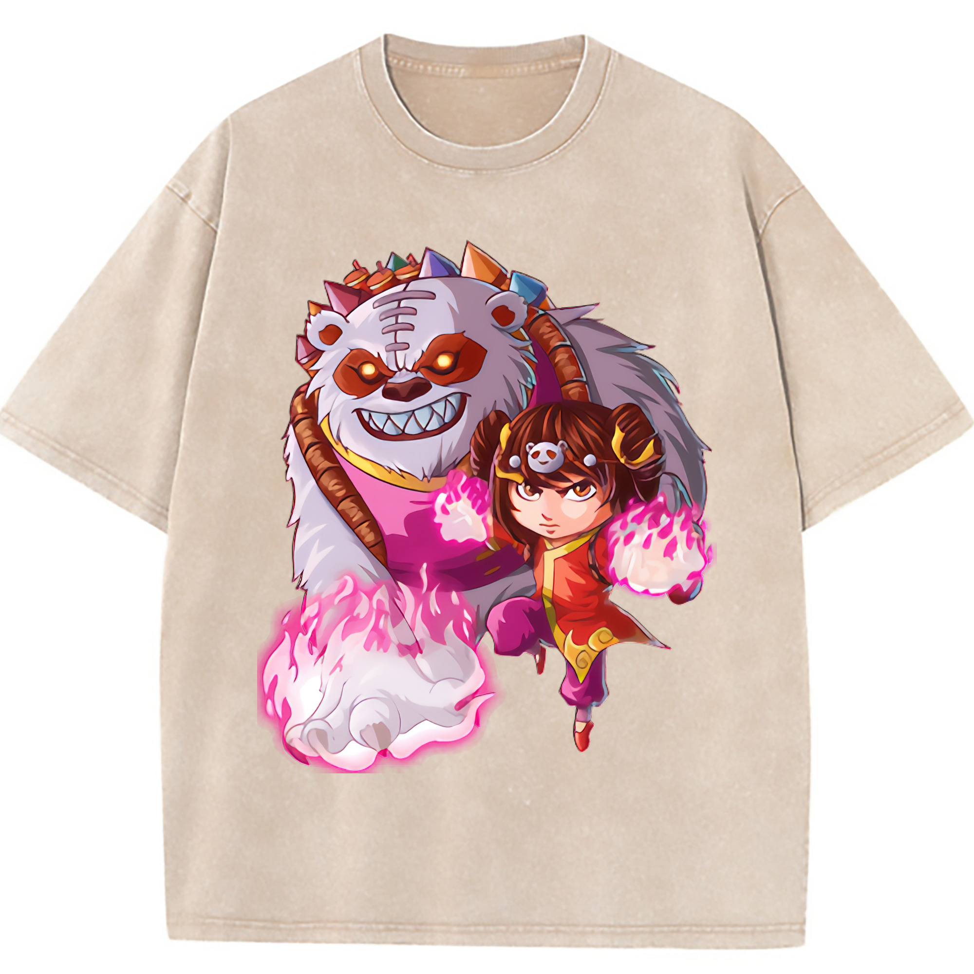（画像用） リーグ・オブ・レジェンド League of Legends LOL 綿100% ヴィンテージ風 半袖Tシャツ（フロントプリント）