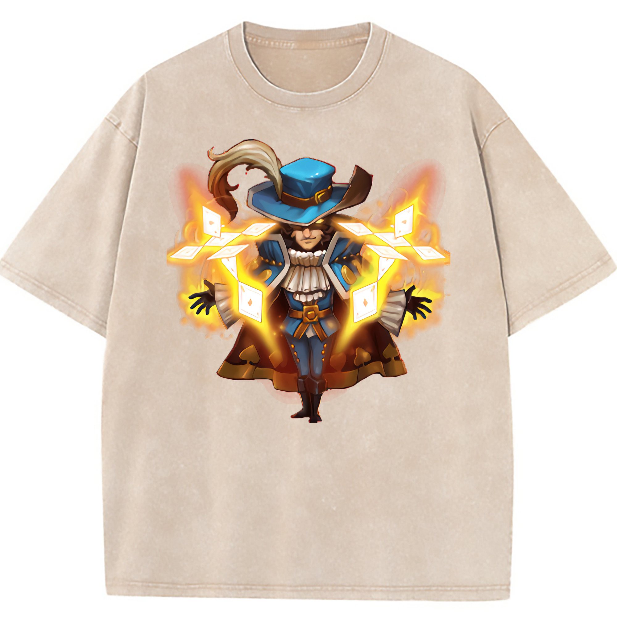 （画像用） リーグ・オブ・レジェンド League of Legends LOL 綿100% ヴィンテージ風 半袖Tシャツ（フロントプリント）