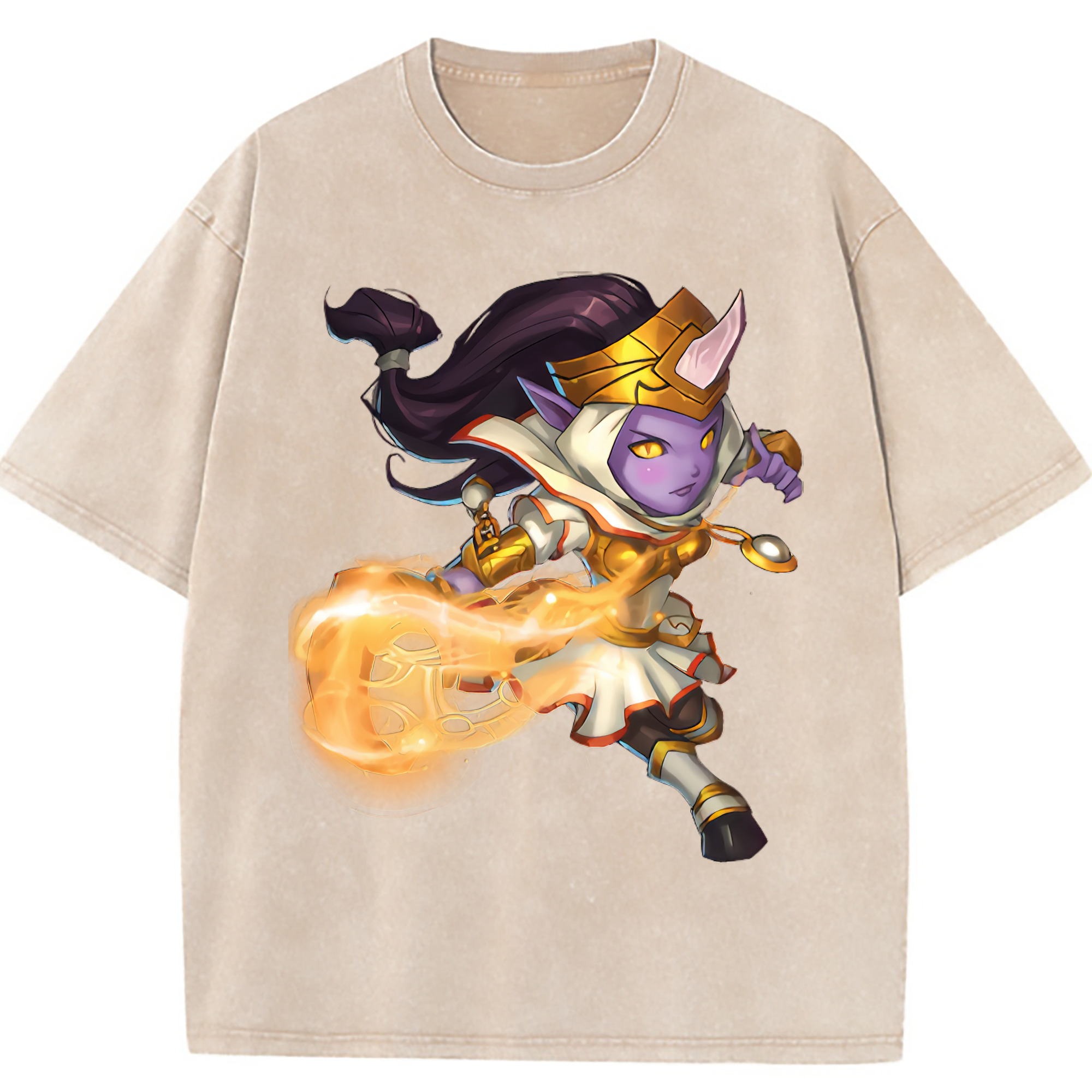 （画像用） リーグ・オブ・レジェンド League of Legends LOL 綿100% ヴィンテージ風 半袖Tシャツ（フロントプリント）