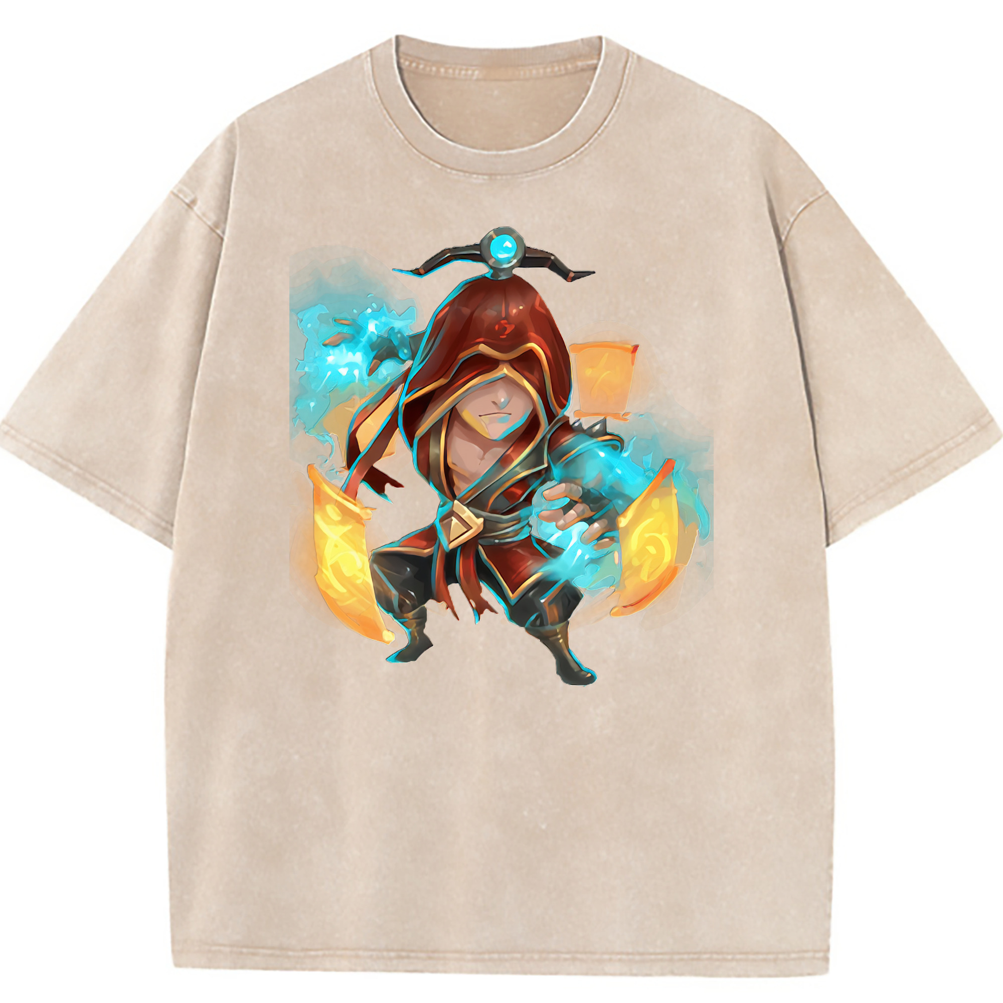 （画像用） リーグ・オブ・レジェンド League of Legends LOL 綿100% ヴィンテージ風 半袖Tシャツ（フロントプリント）