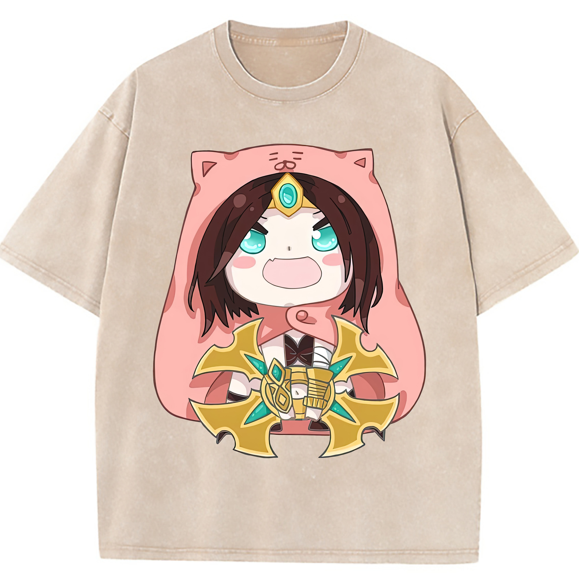 （画像用） リーグ・オブ・レジェンド League of Legends LOL 綿100% ヴィンテージ風 半袖Tシャツ（フロントプリント）