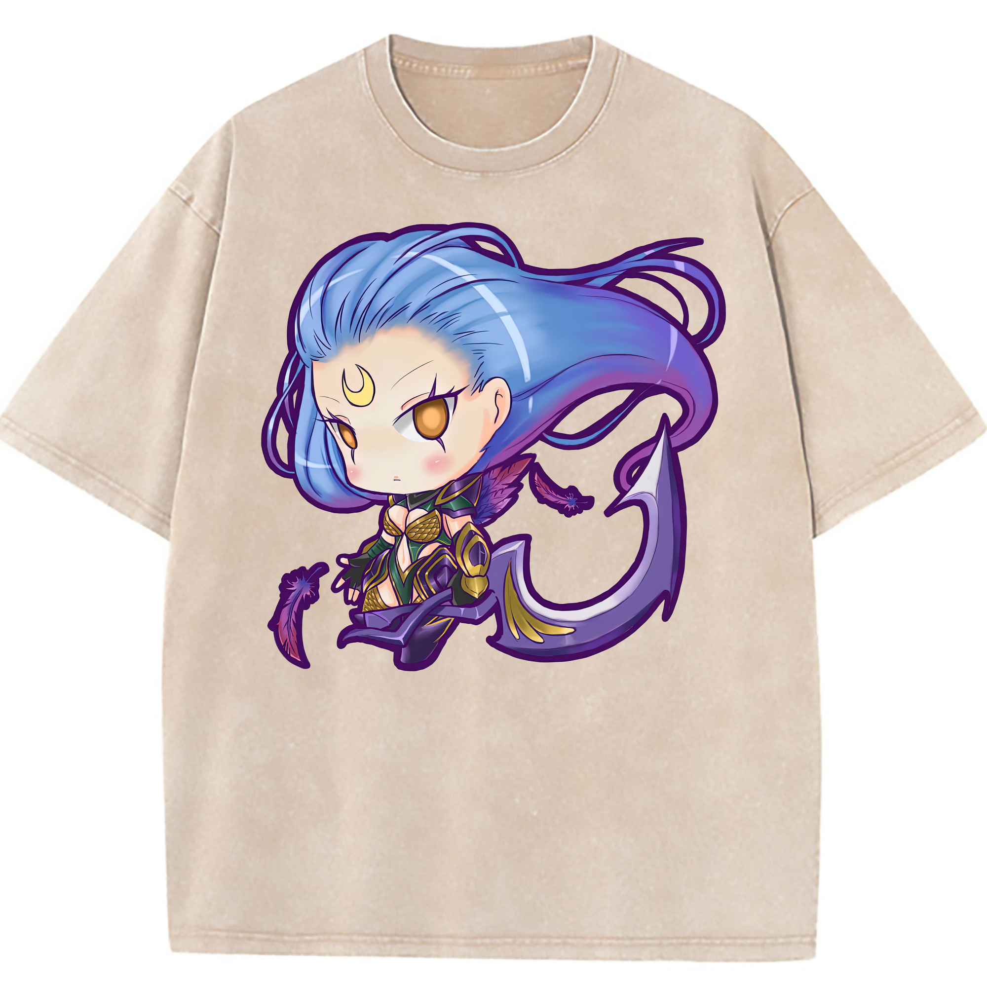 （画像用） リーグ・オブ・レジェンド League of Legends LOL 綿100% ヴィンテージ風 半袖Tシャツ（フロントプリント）