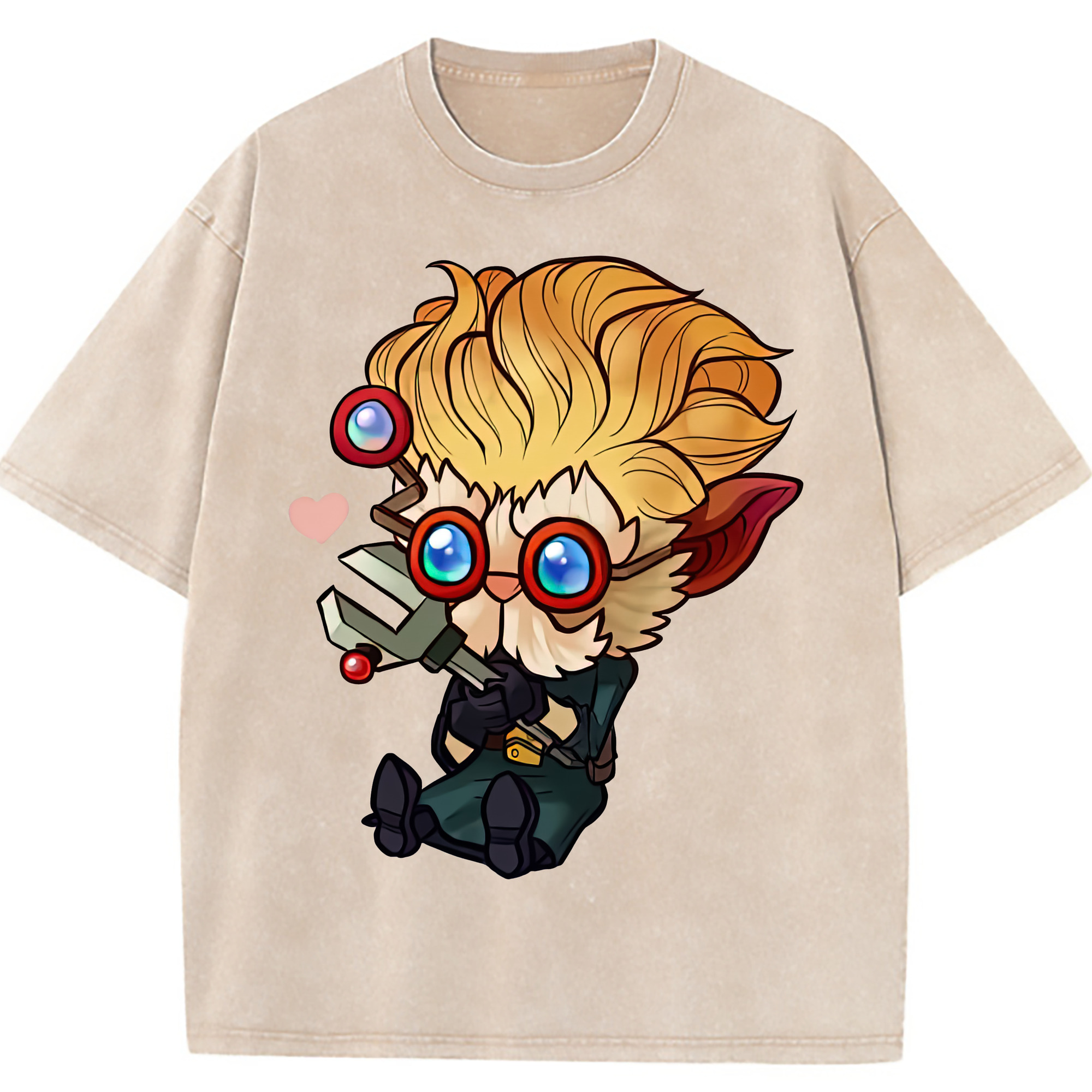 （画像用） リーグ・オブ・レジェンド League of Legends LOL 綿100% ヴィンテージ風 半袖Tシャツ（フロントプリント）