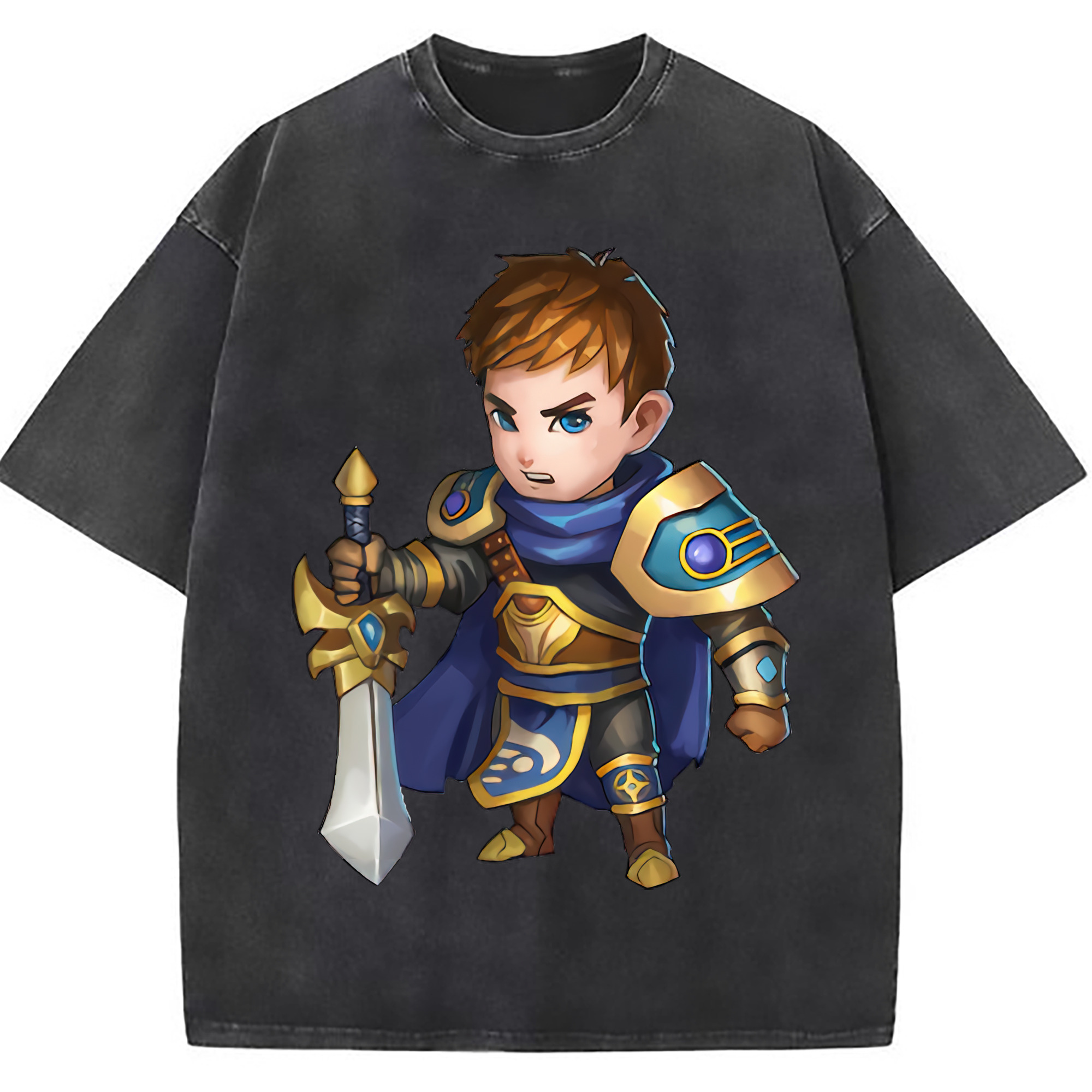 （画像用） リーグ・オブ・レジェンド League of Legends LOL 綿100% ヴィンテージ風 半袖Tシャツ（フロントプリント）