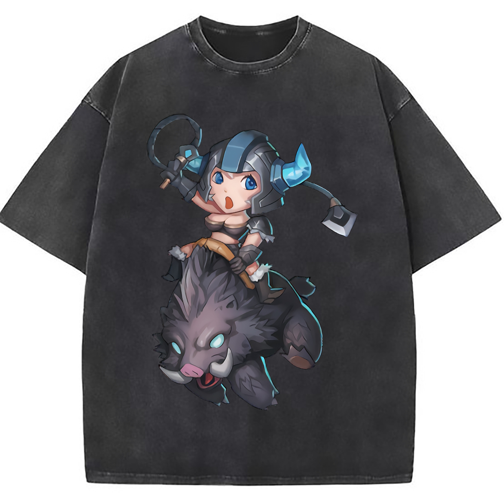 （画像用） リーグ・オブ・レジェンド League of Legends LOL 綿100% ヴィンテージ風 半袖Tシャツ（フロントプリント）