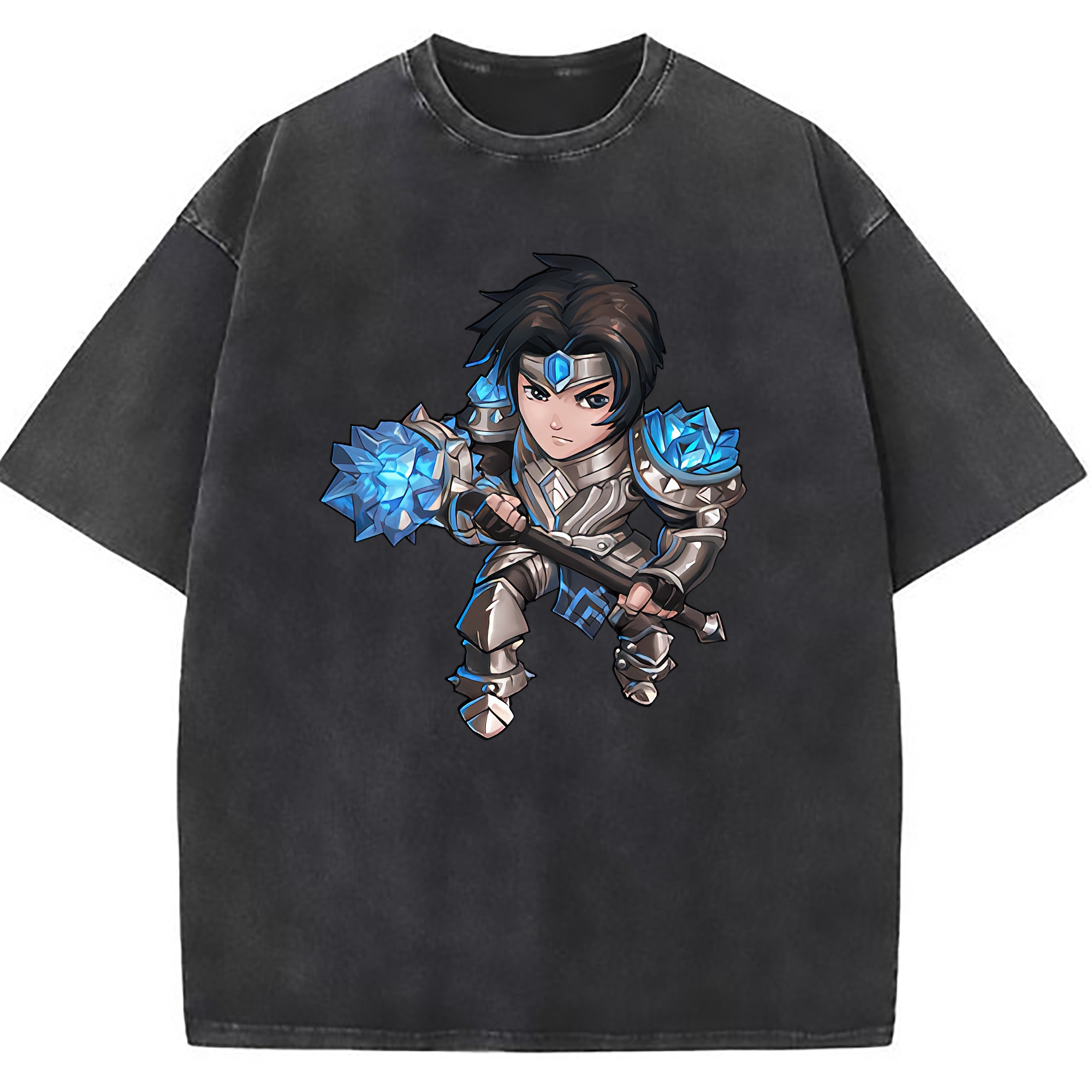 （画像用） リーグ・オブ・レジェンド League of Legends LOL 綿100% ヴィンテージ風 半袖Tシャツ（フロントプリント）