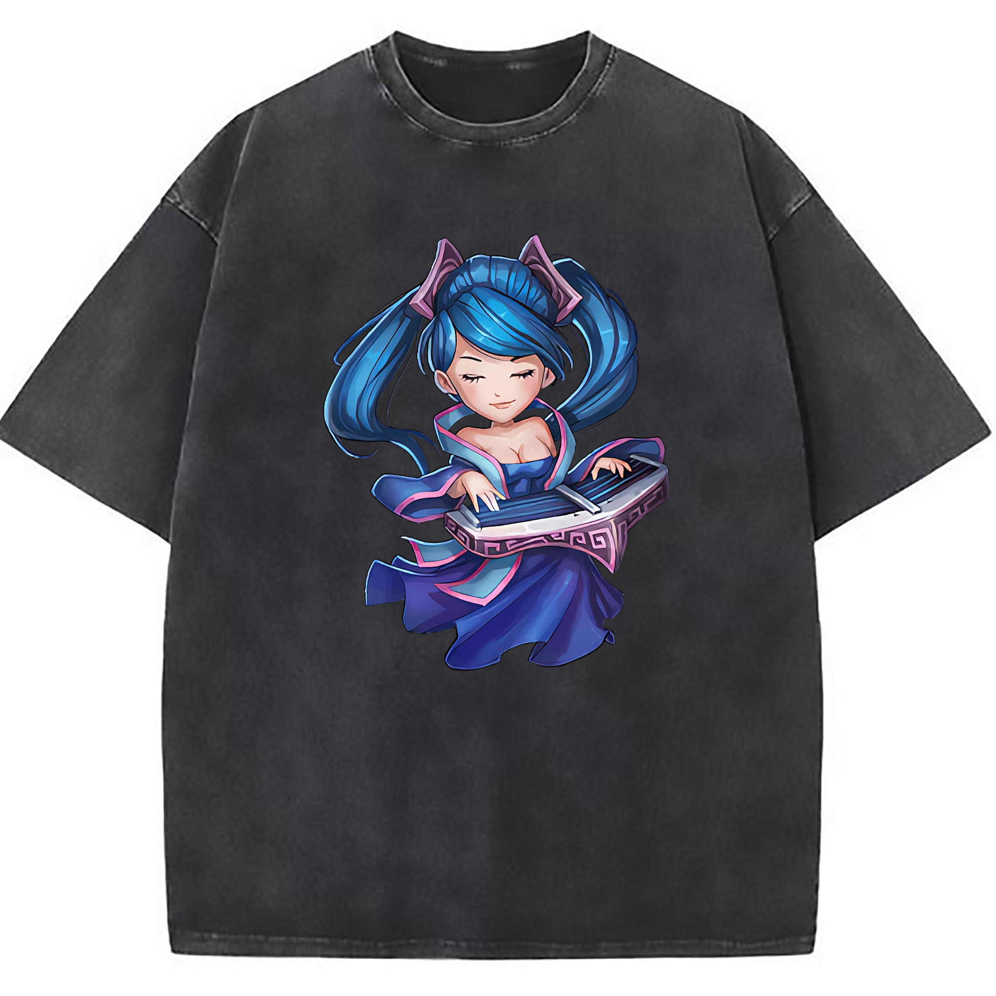 （画像用） リーグ・オブ・レジェンド League of Legends LOL 綿100% ヴィンテージ風 半袖Tシャツ（フロントプリント）
