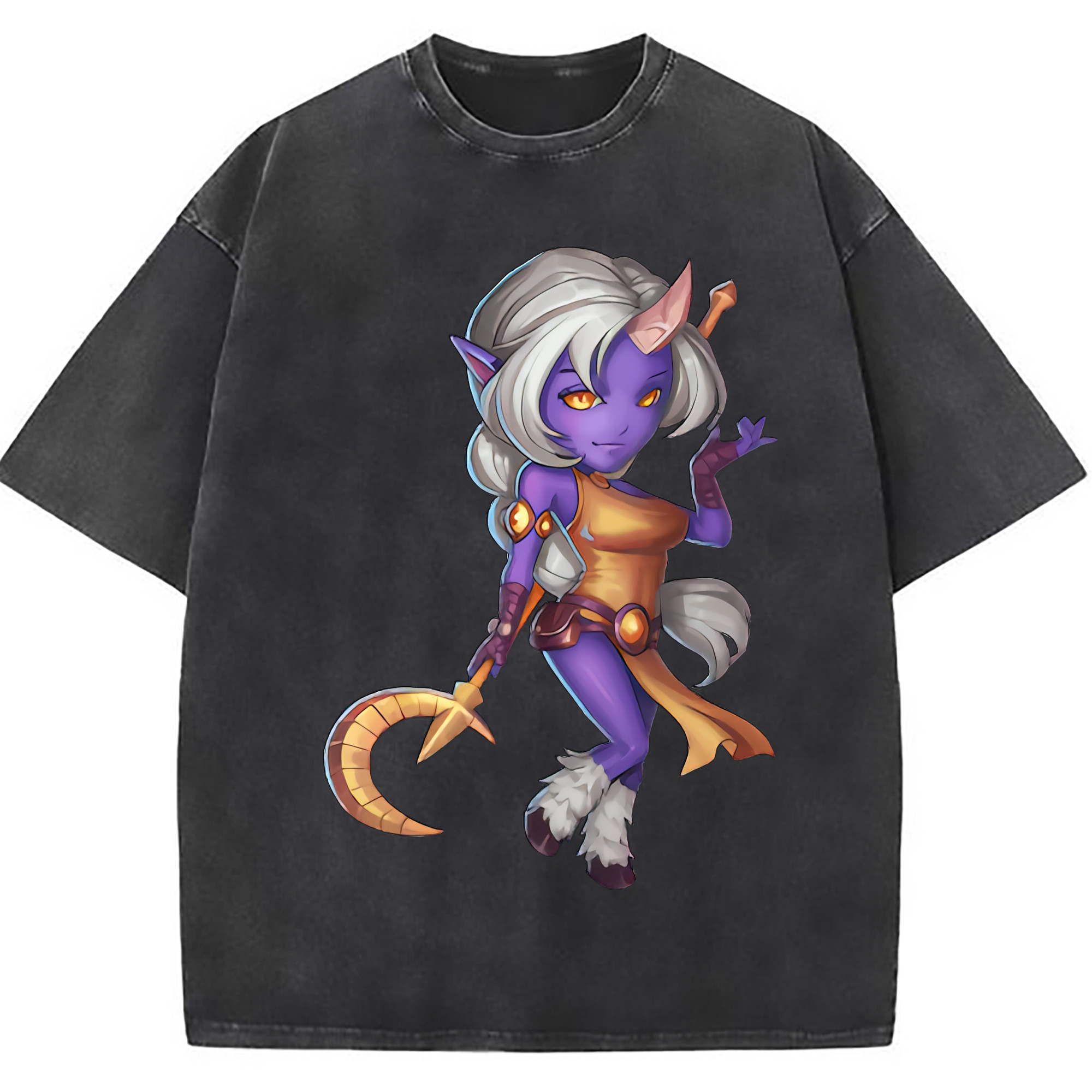 （画像用） リーグ・オブ・レジェンド League of Legends LOL 綿100% ヴィンテージ風 半袖Tシャツ（フロントプリント）