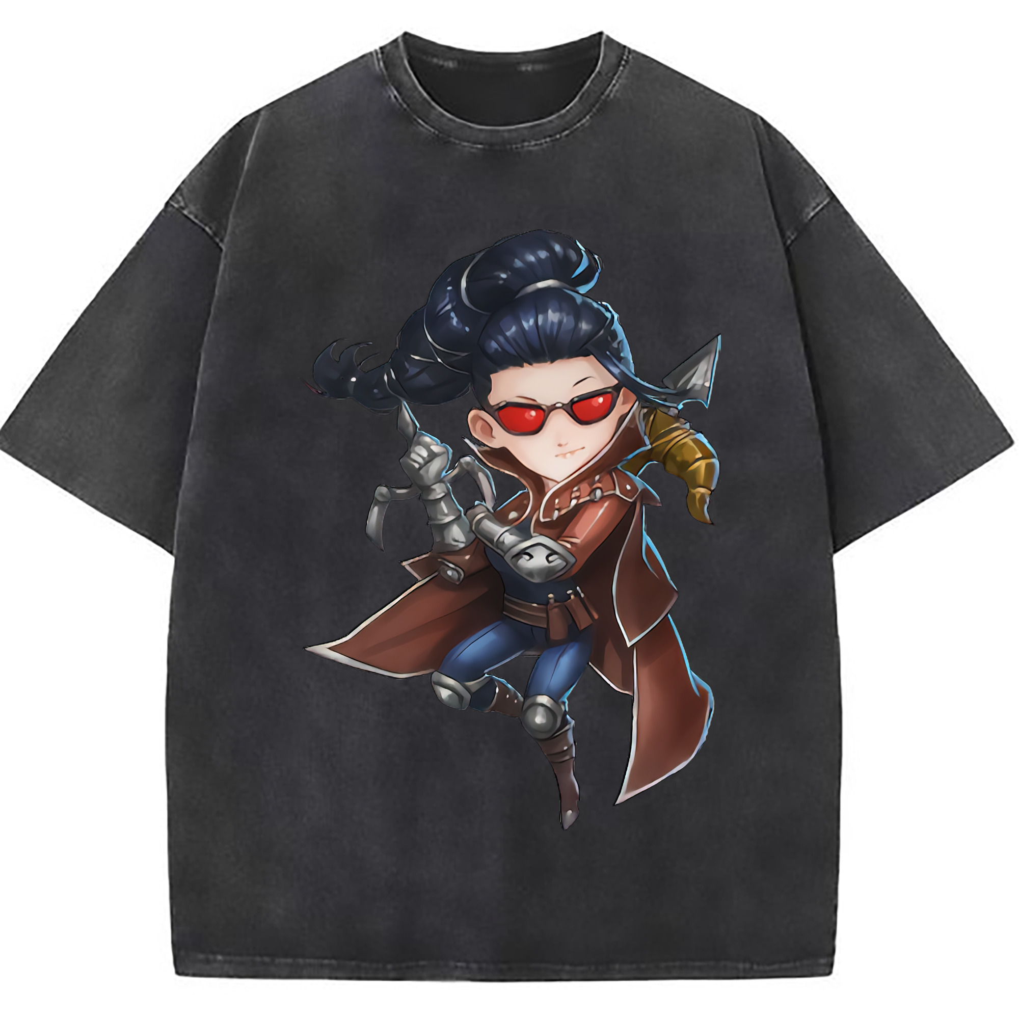 （画像用） リーグ・オブ・レジェンド League of Legends LOL 綿100% ヴィンテージ風 半袖Tシャツ（フロントプリント）