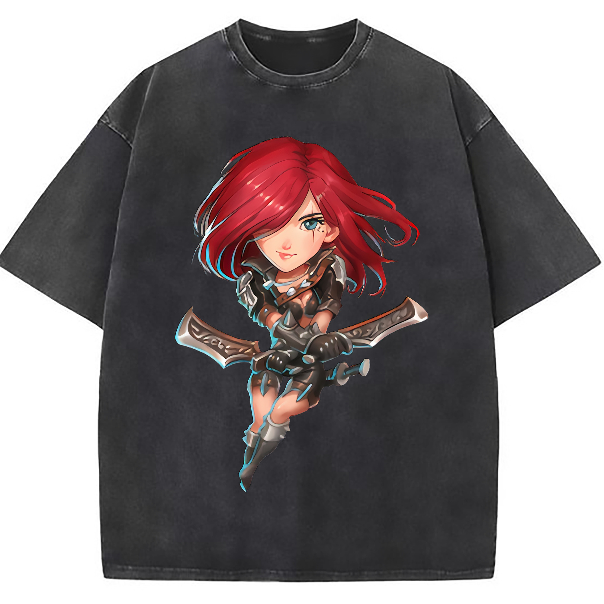 （画像用） リーグ・オブ・レジェンド League of Legends LOL 綿100% ヴィンテージ風 半袖Tシャツ（フロントプリント）