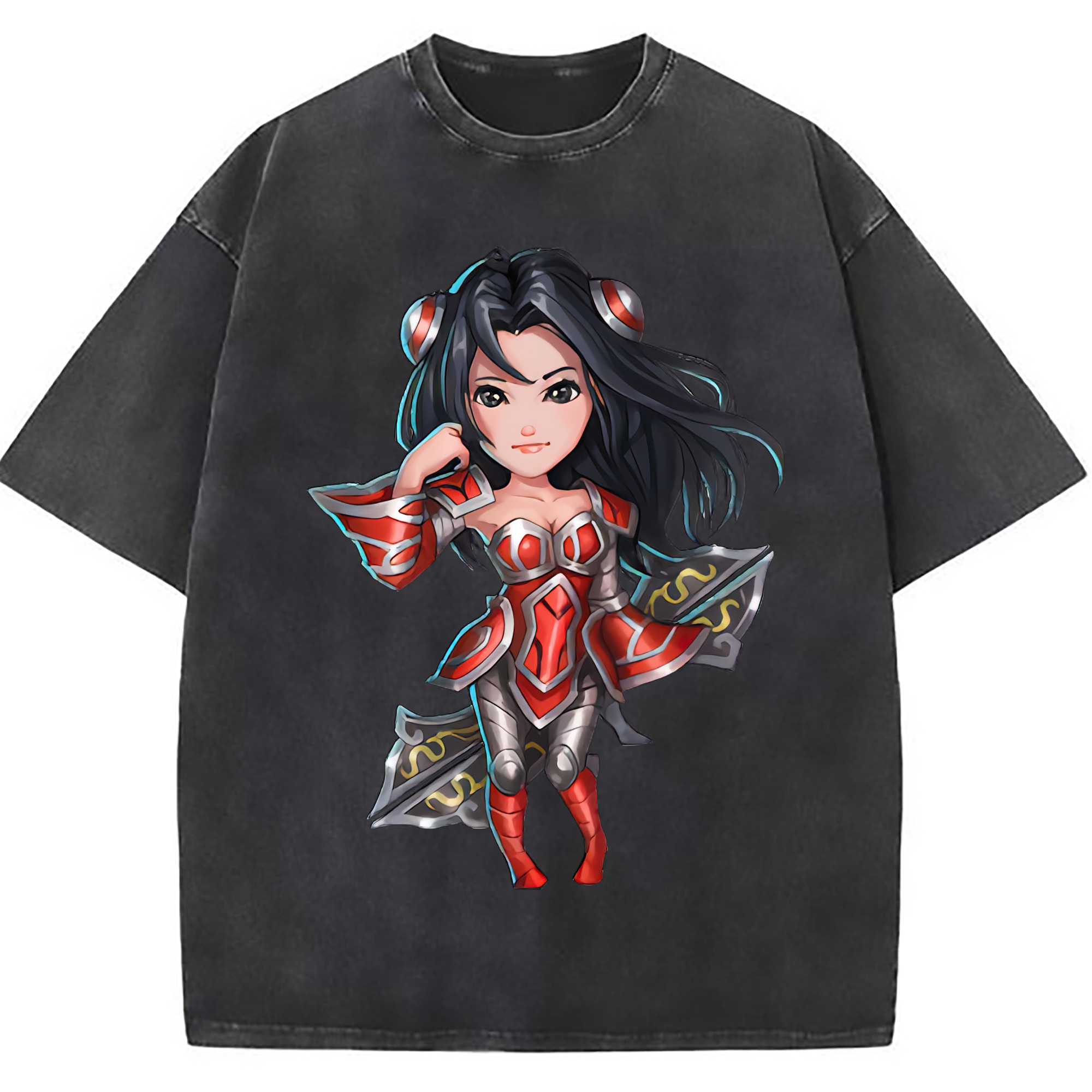 （画像用） リーグ・オブ・レジェンド League of Legends LOL 綿100% ヴィンテージ風 半袖Tシャツ（フロントプリント）