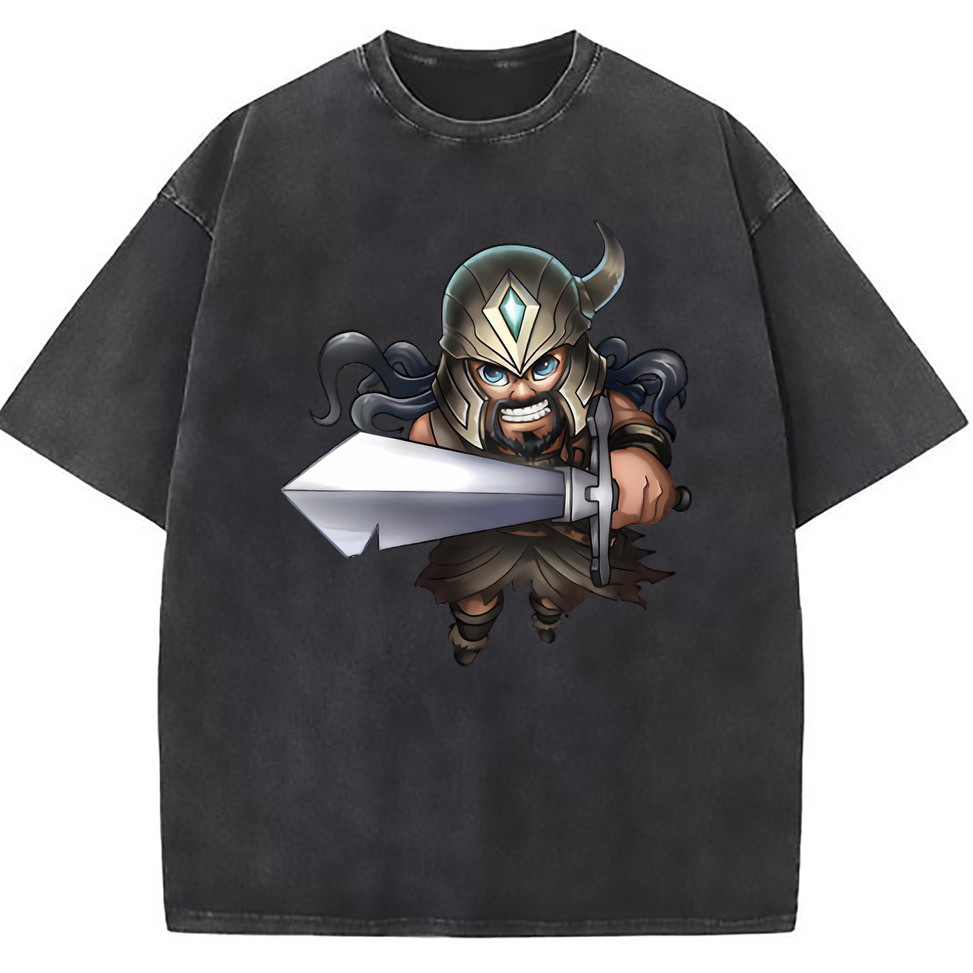 （画像用） リーグ・オブ・レジェンド League of Legends LOL 綿100% ヴィンテージ風 半袖Tシャツ（フロントプリント）