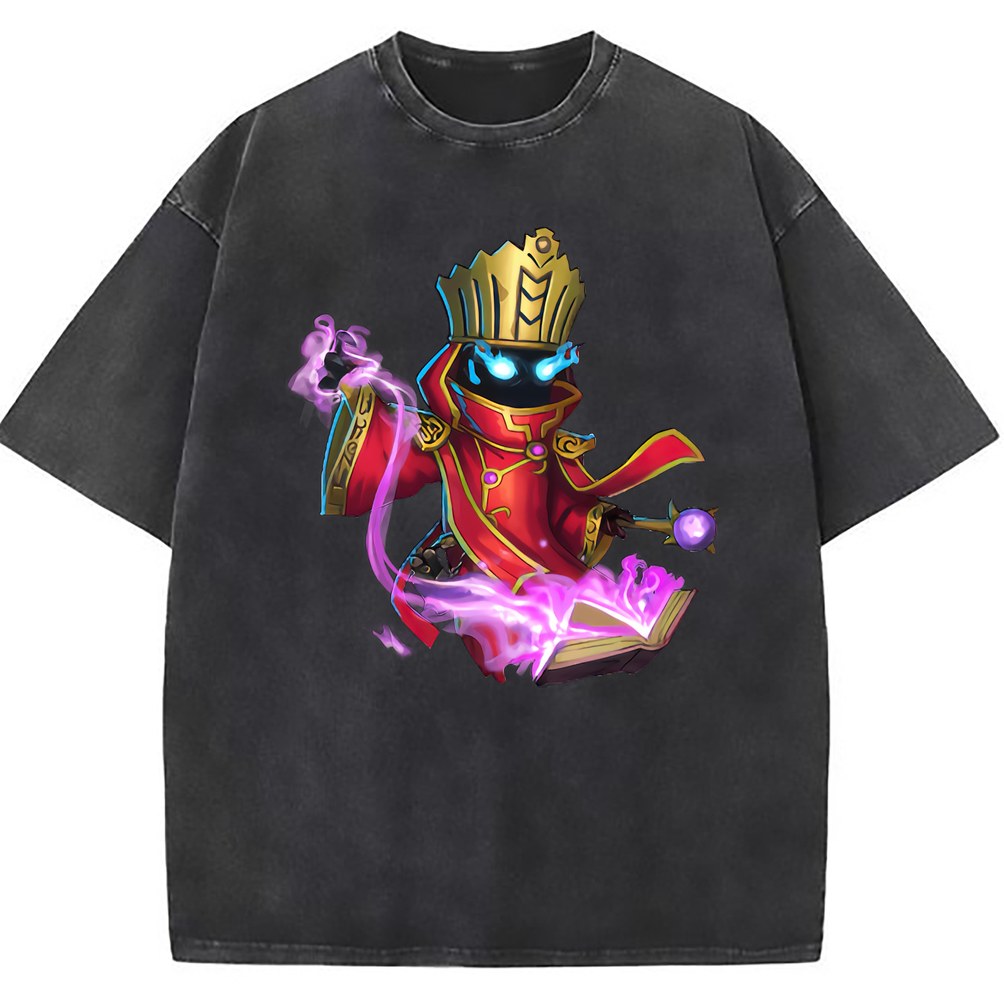 （画像用） リーグ・オブ・レジェンド League of Legends LOL 綿100% ヴィンテージ風 半袖Tシャツ（フロントプリント）