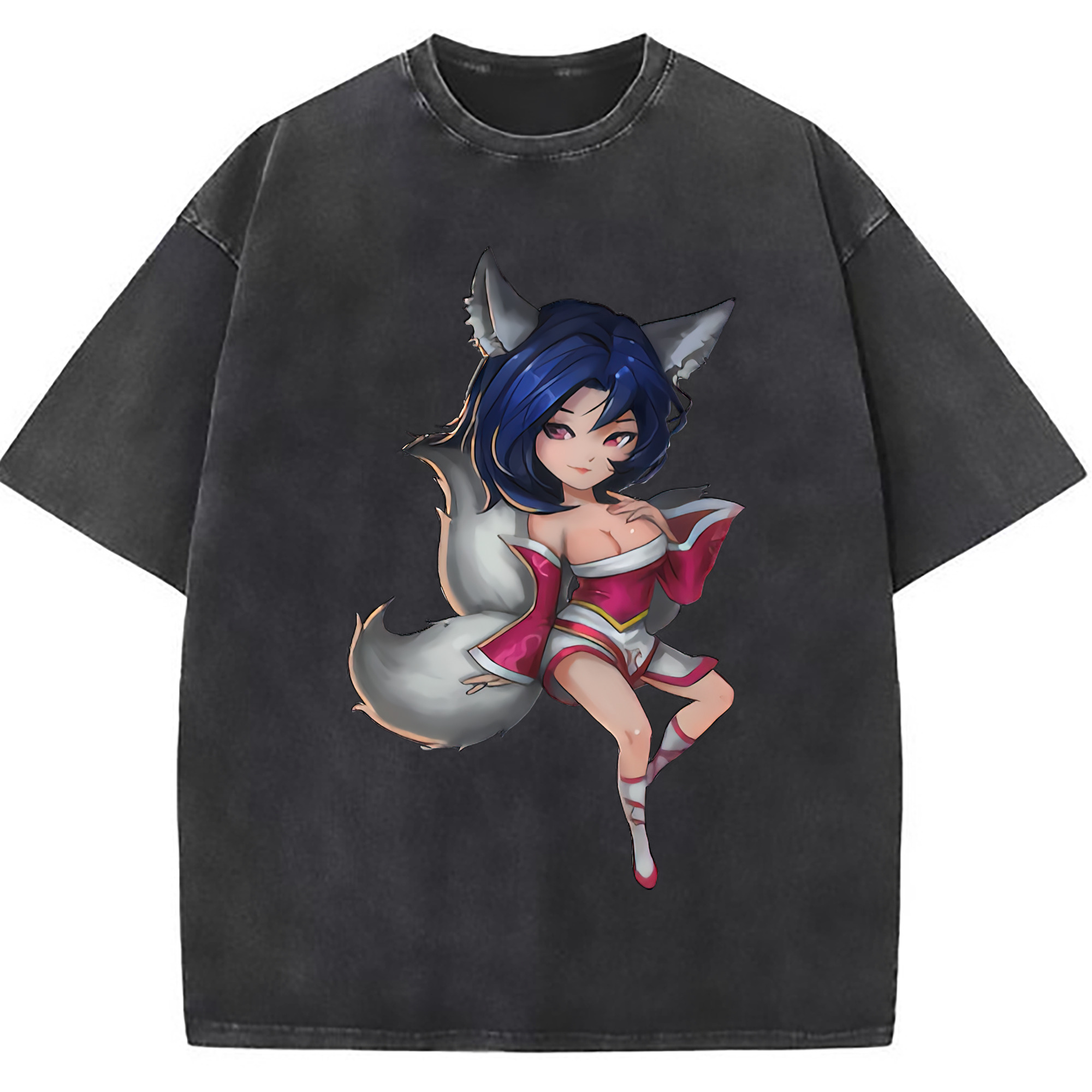 （画像用） リーグ・オブ・レジェンド League of Legends LOL 綿100% ヴィンテージ風 半袖Tシャツ（フロントプリント）