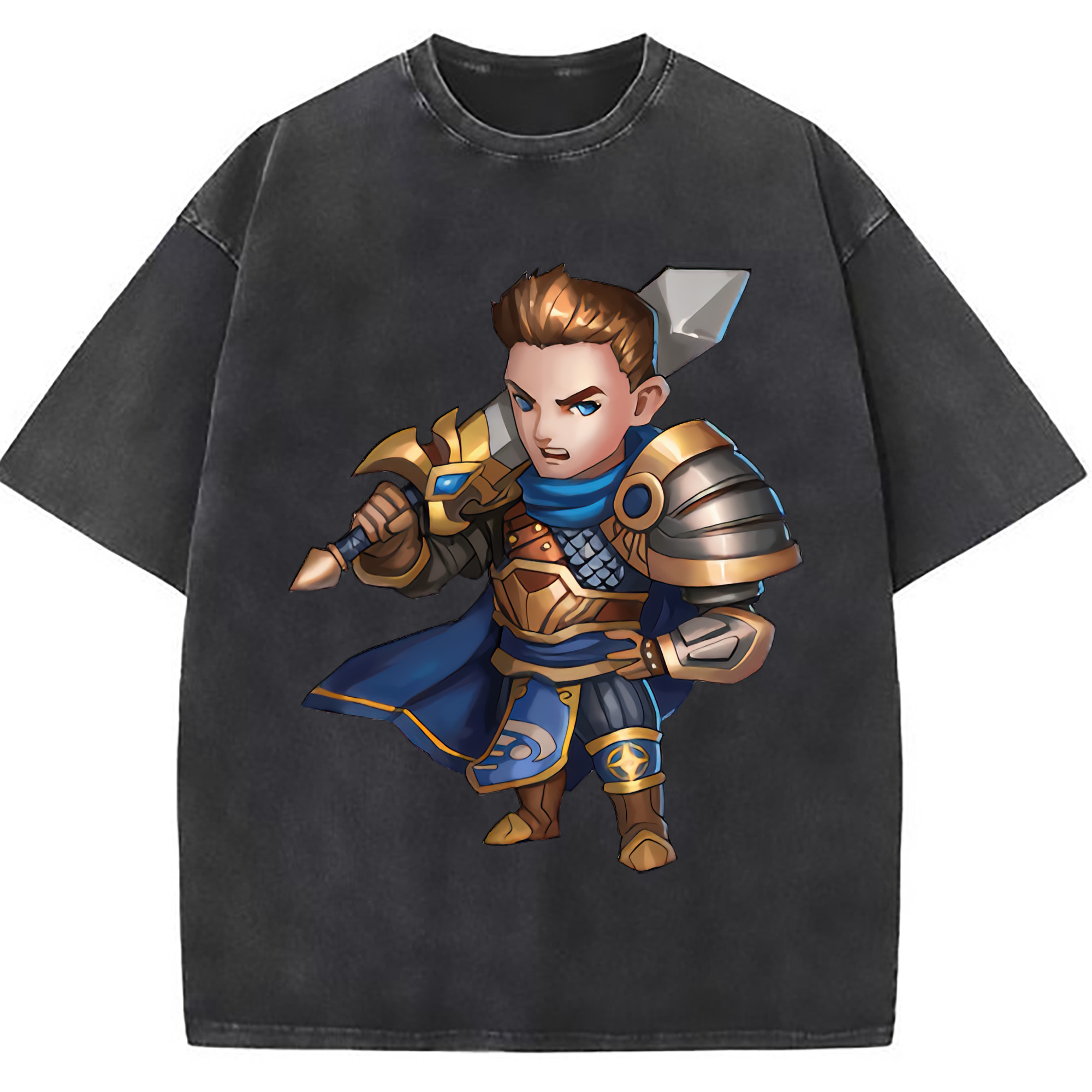 （画像用） リーグ・オブ・レジェンド League of Legends LOL 綿100% ヴィンテージ風 半袖Tシャツ（フロントプリント）