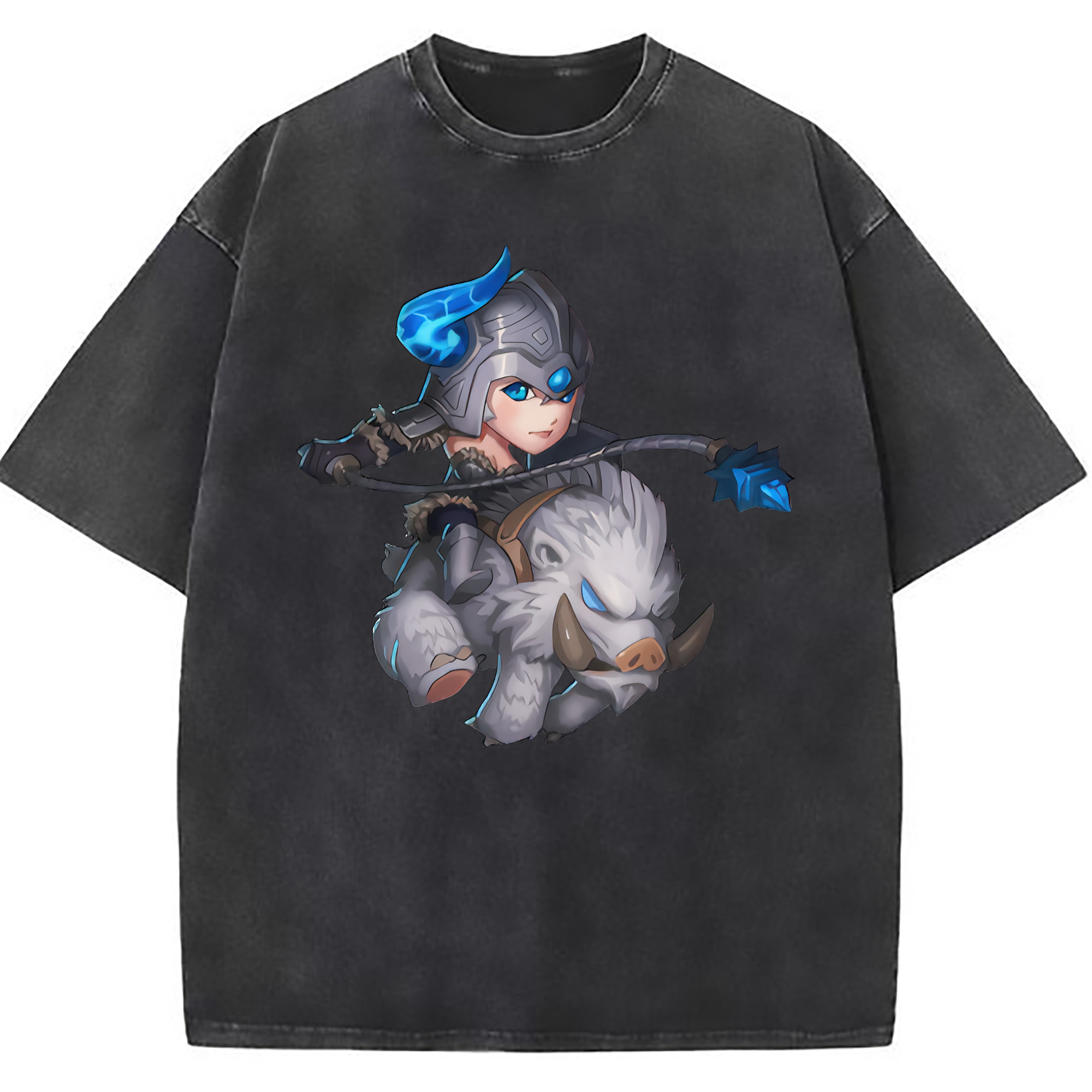 （画像用） リーグ・オブ・レジェンド League of Legends LOL 綿100% ヴィンテージ風 半袖Tシャツ（フロントプリント）