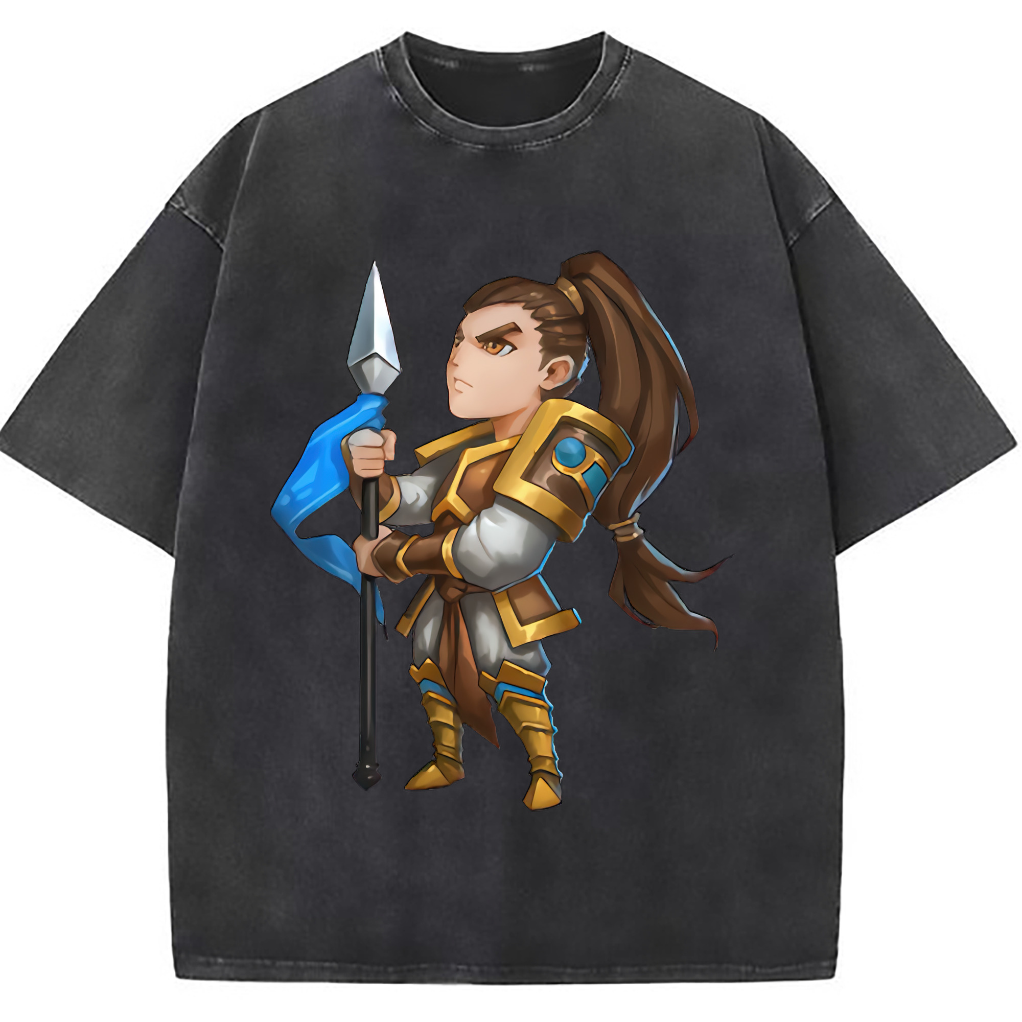 （画像用） リーグ・オブ・レジェンド League of Legends LOL 綿100% ヴィンテージ風 半袖Tシャツ（フロントプリント）