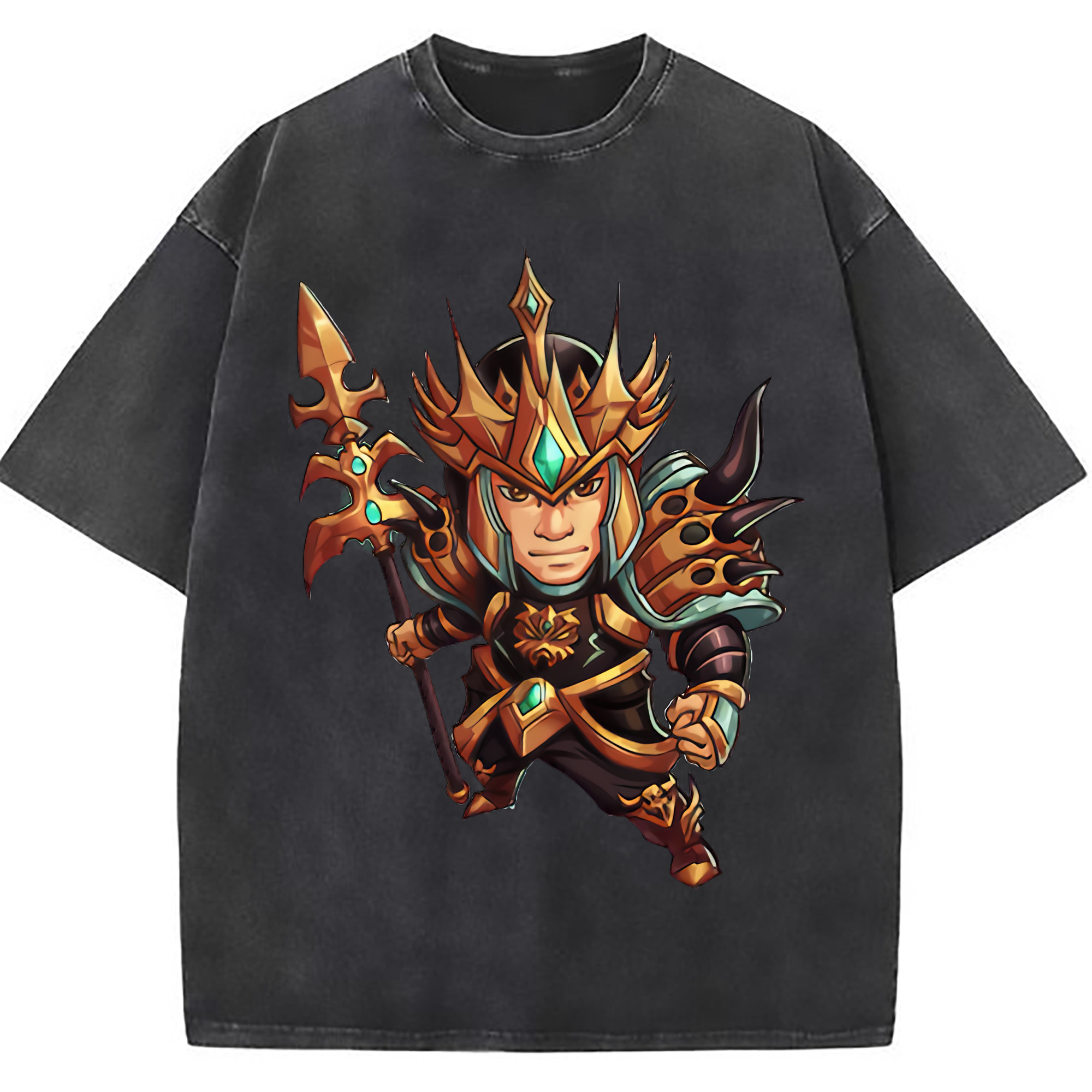 （画像用） リーグ・オブ・レジェンド League of Legends LOL 綿100% ヴィンテージ風 半袖Tシャツ（フロントプリント）