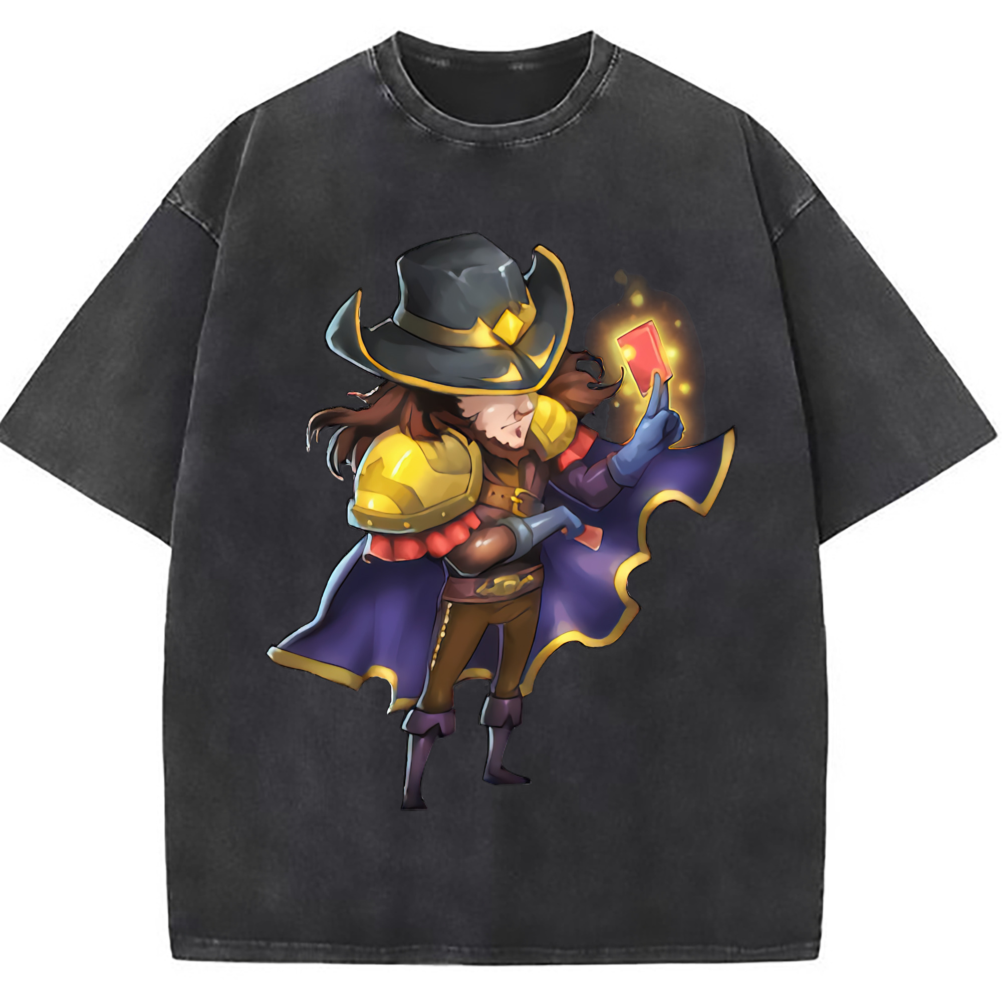 （画像用） リーグ・オブ・レジェンド League of Legends LOL 綿100% ヴィンテージ風 半袖Tシャツ（フロントプリント）