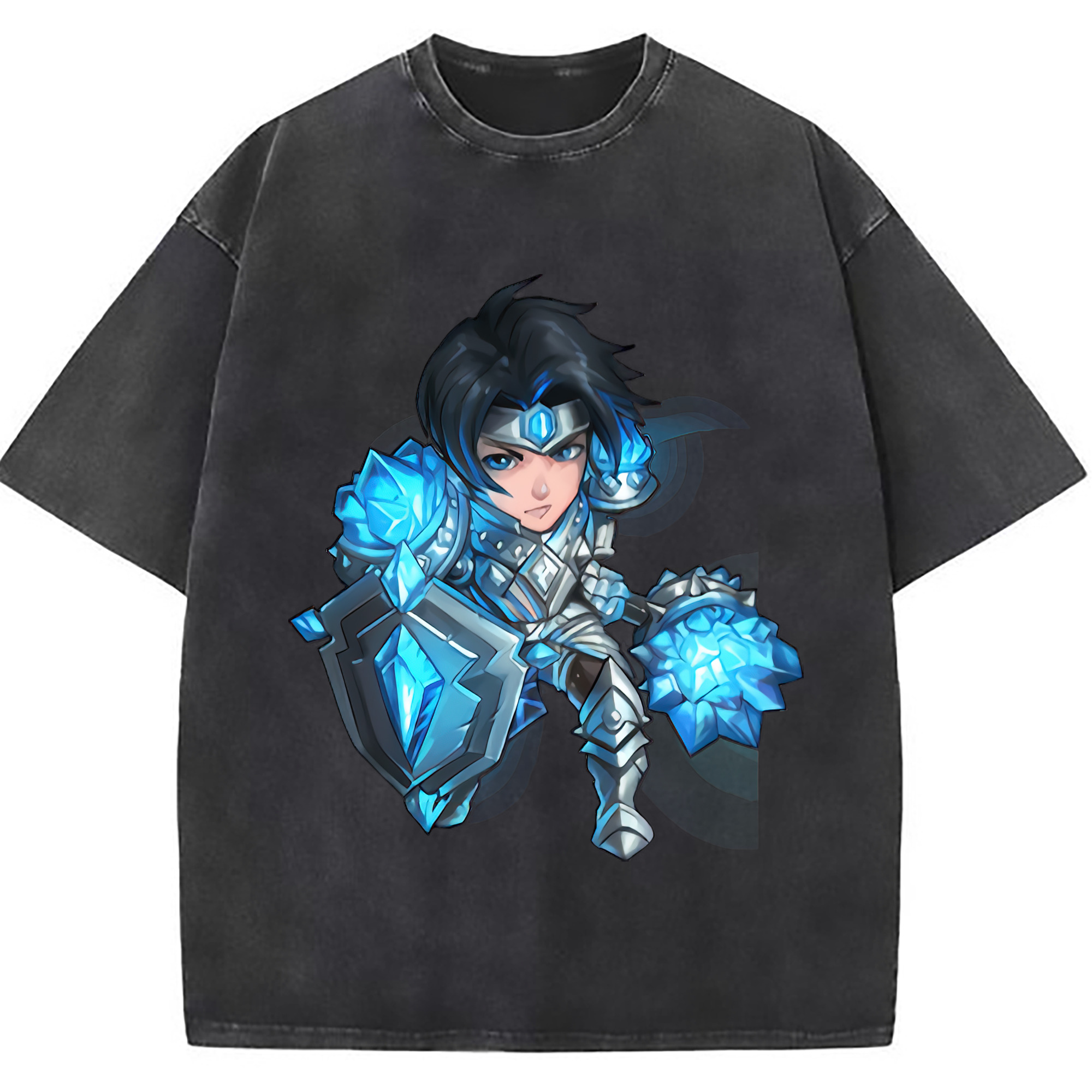 （画像用） リーグ・オブ・レジェンド League of Legends LOL 綿100% ヴィンテージ風 半袖Tシャツ（フロントプリント）
