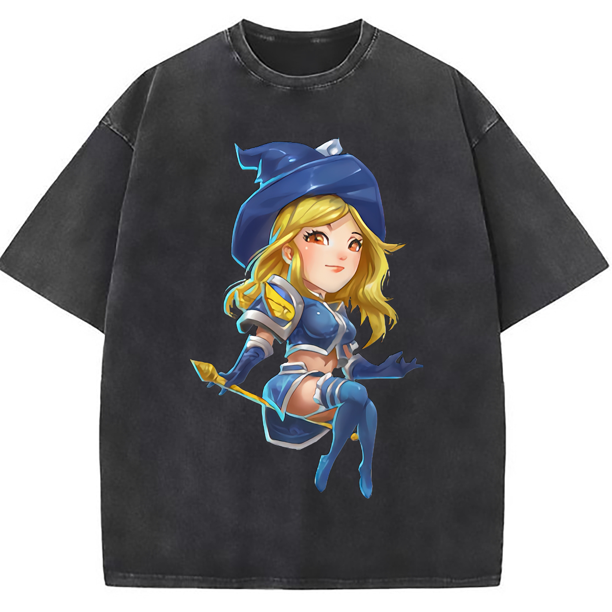 （画像用） リーグ・オブ・レジェンド League of Legends LOL 綿100% ヴィンテージ風 半袖Tシャツ（フロントプリント）