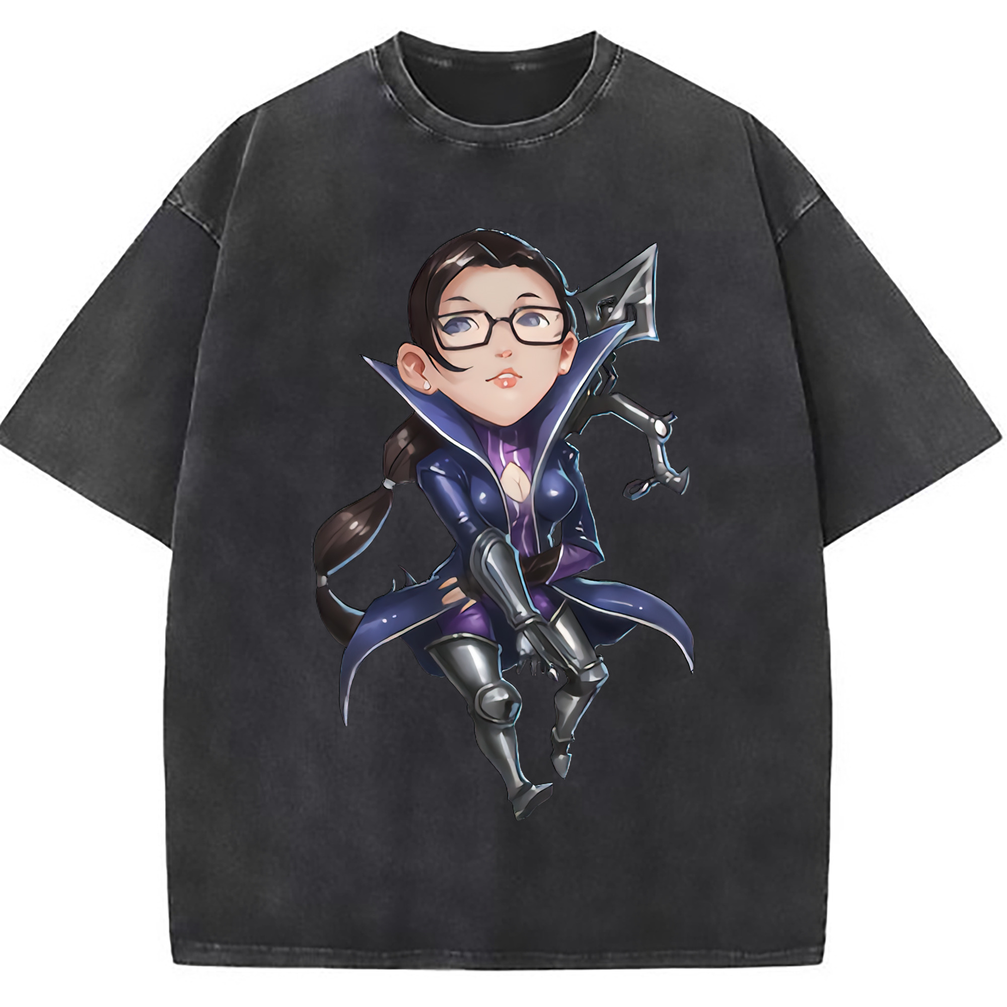 （画像用） リーグ・オブ・レジェンド League of Legends LOL 綿100% ヴィンテージ風 半袖Tシャツ（フロントプリント）