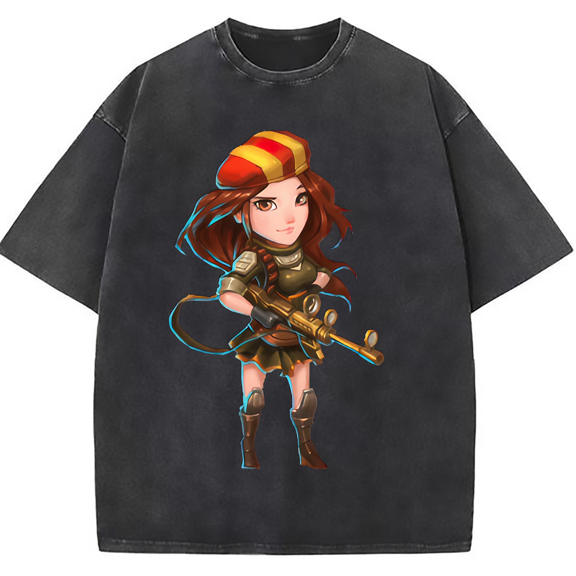 （画像用） リーグ・オブ・レジェンド League of Legends LOL 綿100% ヴィンテージ風 半袖Tシャツ（フロントプリント）