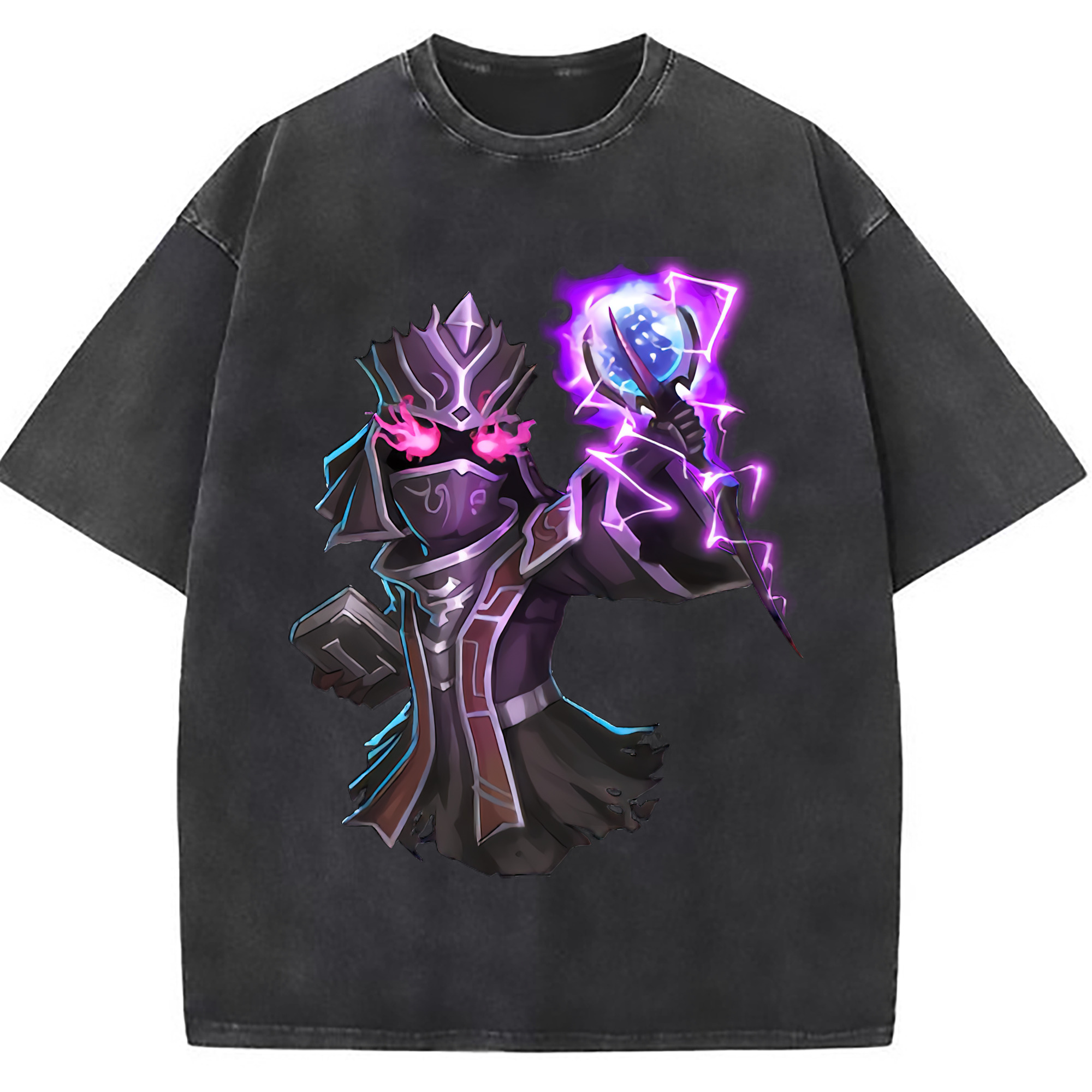 （画像用） リーグ・オブ・レジェンド League of Legends LOL 綿100% ヴィンテージ風 半袖Tシャツ（フロントプリント）