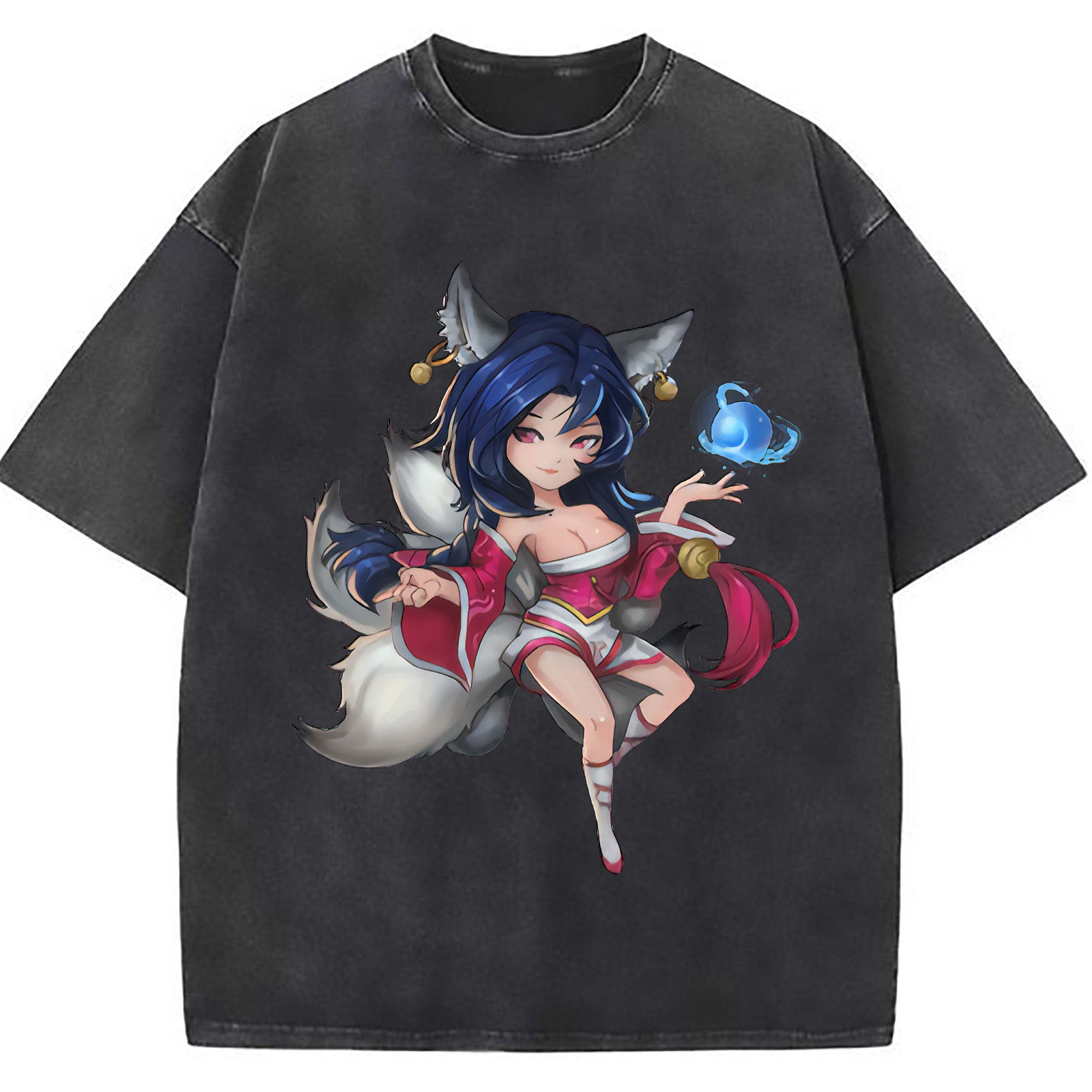 （画像用） リーグ・オブ・レジェンド League of Legends LOL 綿100% ヴィンテージ風 半袖Tシャツ（フロントプリント）