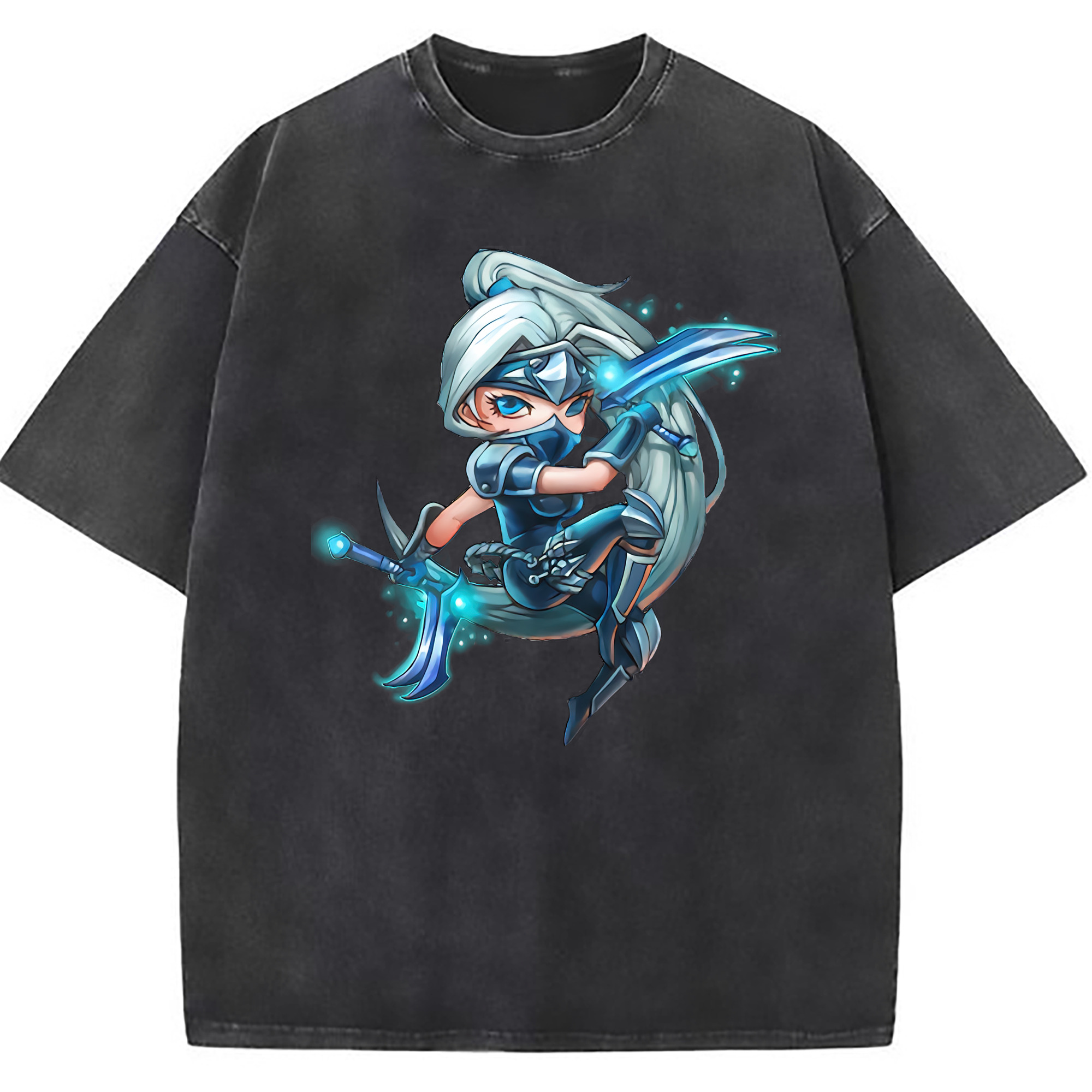 （画像用） リーグ・オブ・レジェンド League of Legends LOL 綿100% ヴィンテージ風 半袖Tシャツ（フロントプリント）